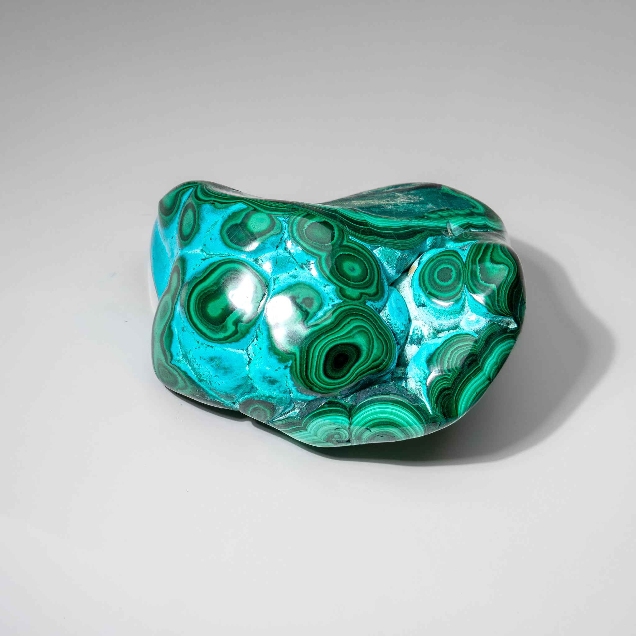 Malachite with Chrysocolla Polished Stone from Democratic Republic of the Congo (3.3 lbs)