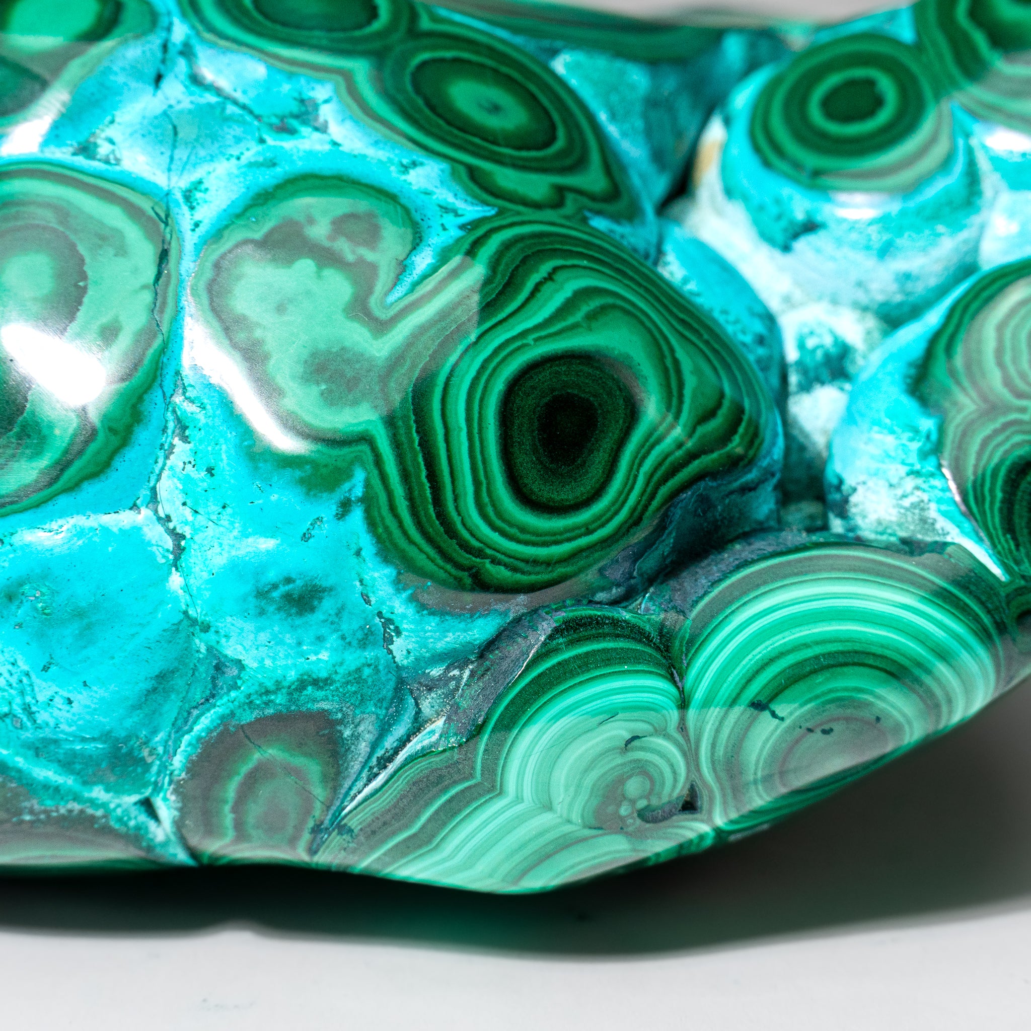 Malachite with Chrysocolla Polished Stone from Democratic Republic of the Congo (3.3 lbs)