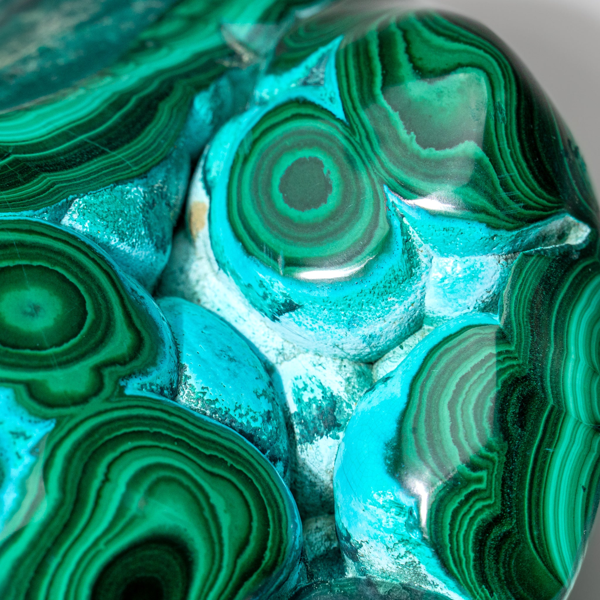Malachite with Chrysocolla Polished Stone from Democratic Republic of the Congo (3.3 lbs)