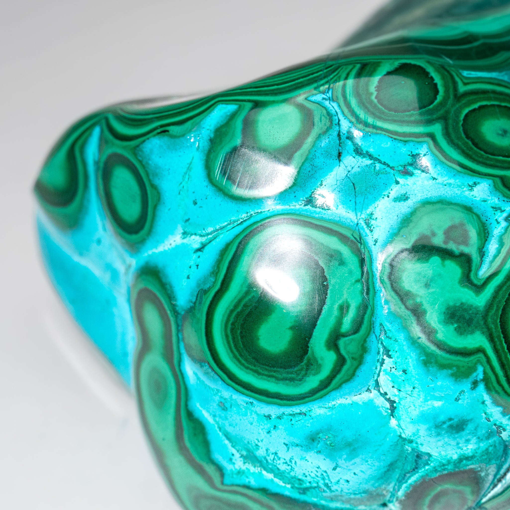 Malachite with Chrysocolla Polished Stone from Democratic Republic of the Congo (3.3 lbs)