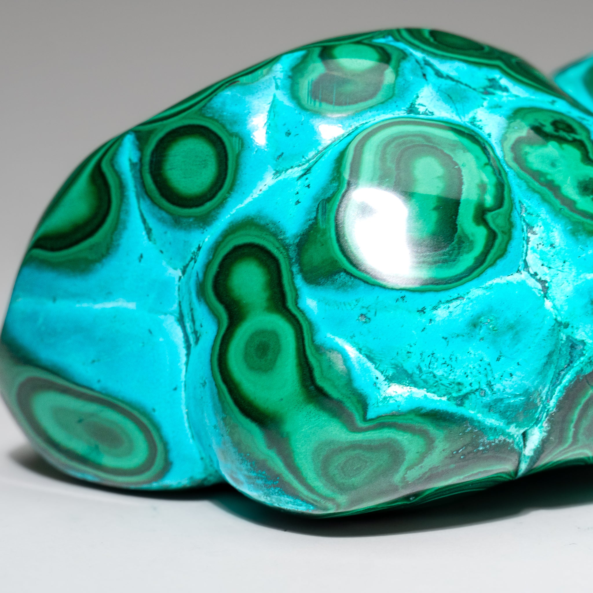 Malachite with Chrysocolla Polished Stone from Democratic Republic of the Congo (3.3 lbs)