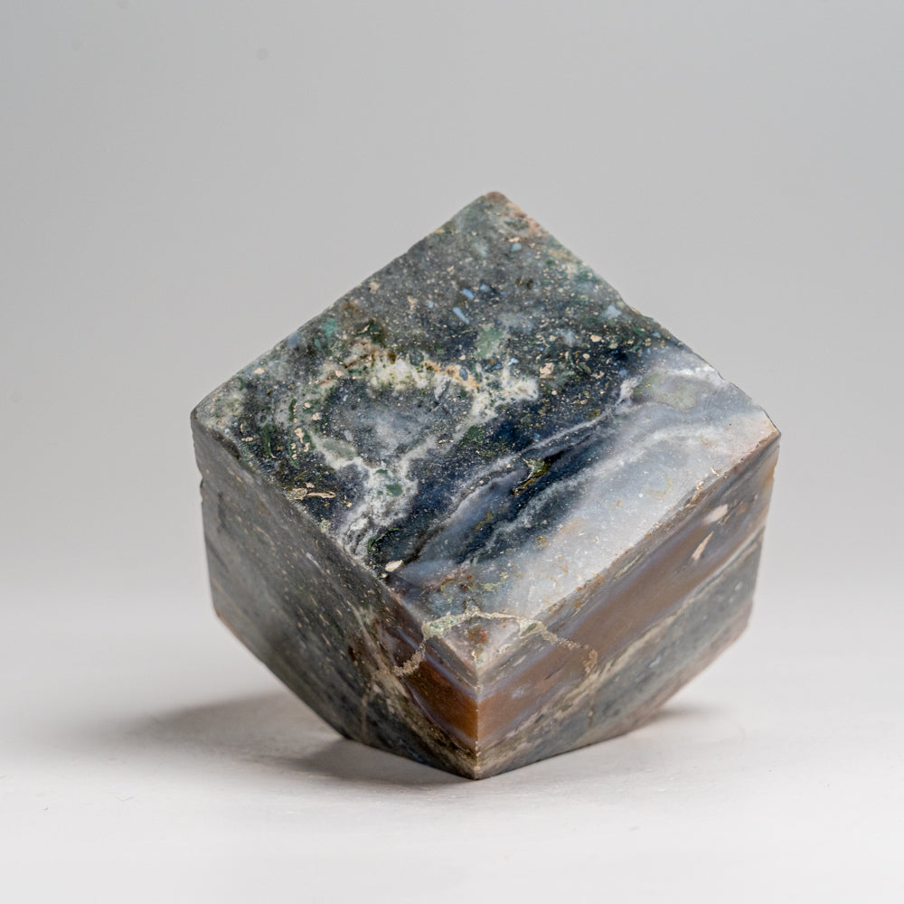 Polished Ocean Jasper Cube from Madagascar (1.1 lbs)