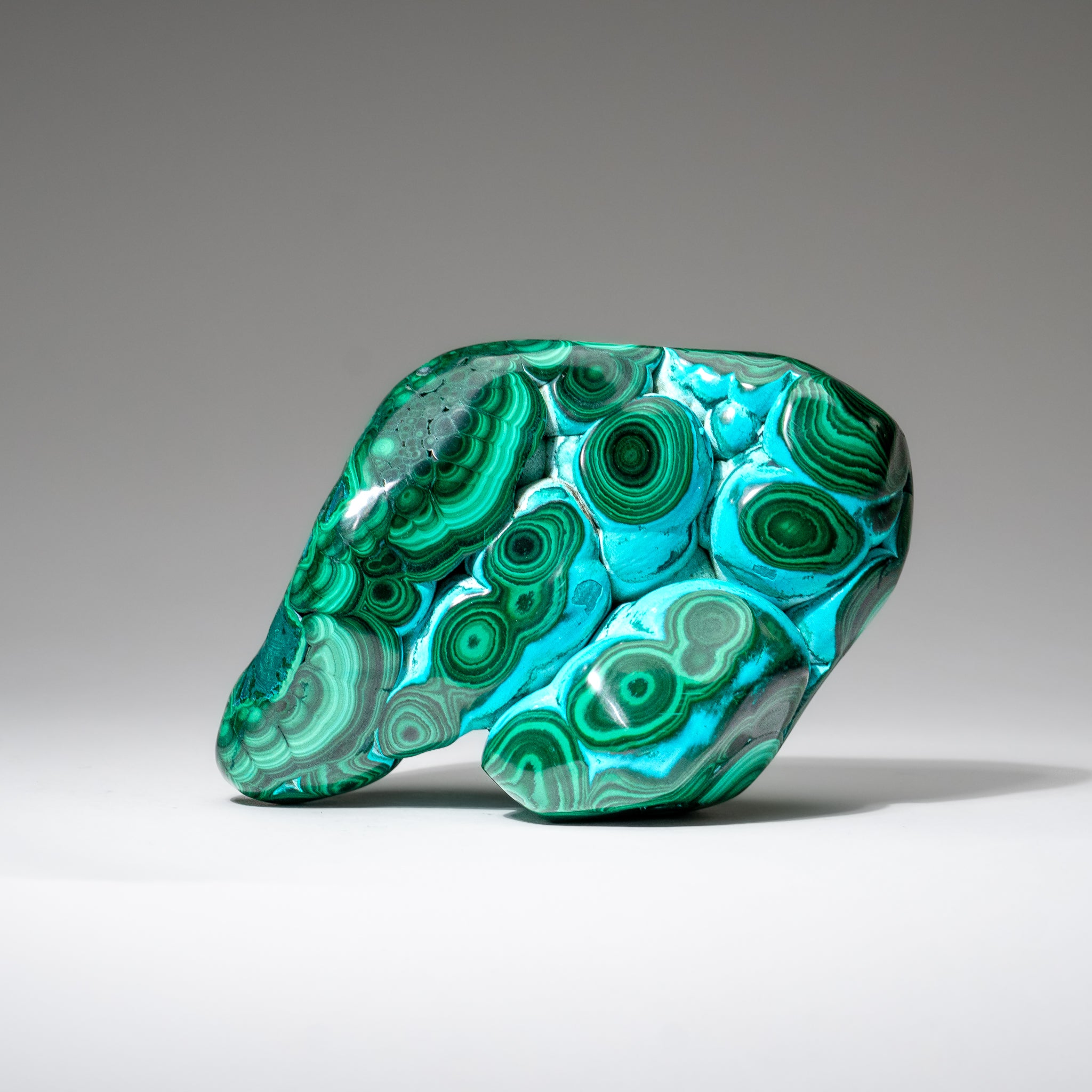 Malachite with Chrysocolla Polished Stone from Democratic Republic of the Congo (2.6 lbs)