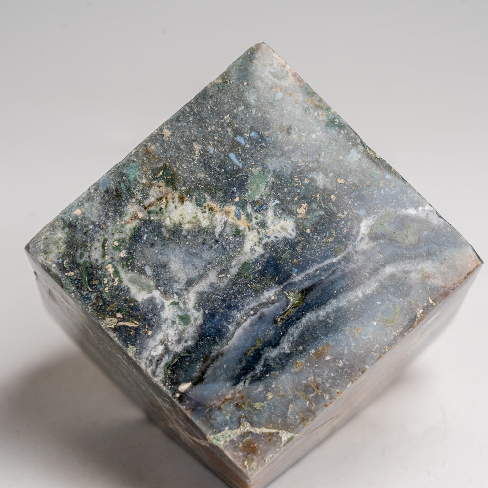 Polished Ocean Jasper Cube from Madagascar (1.1 lbs)