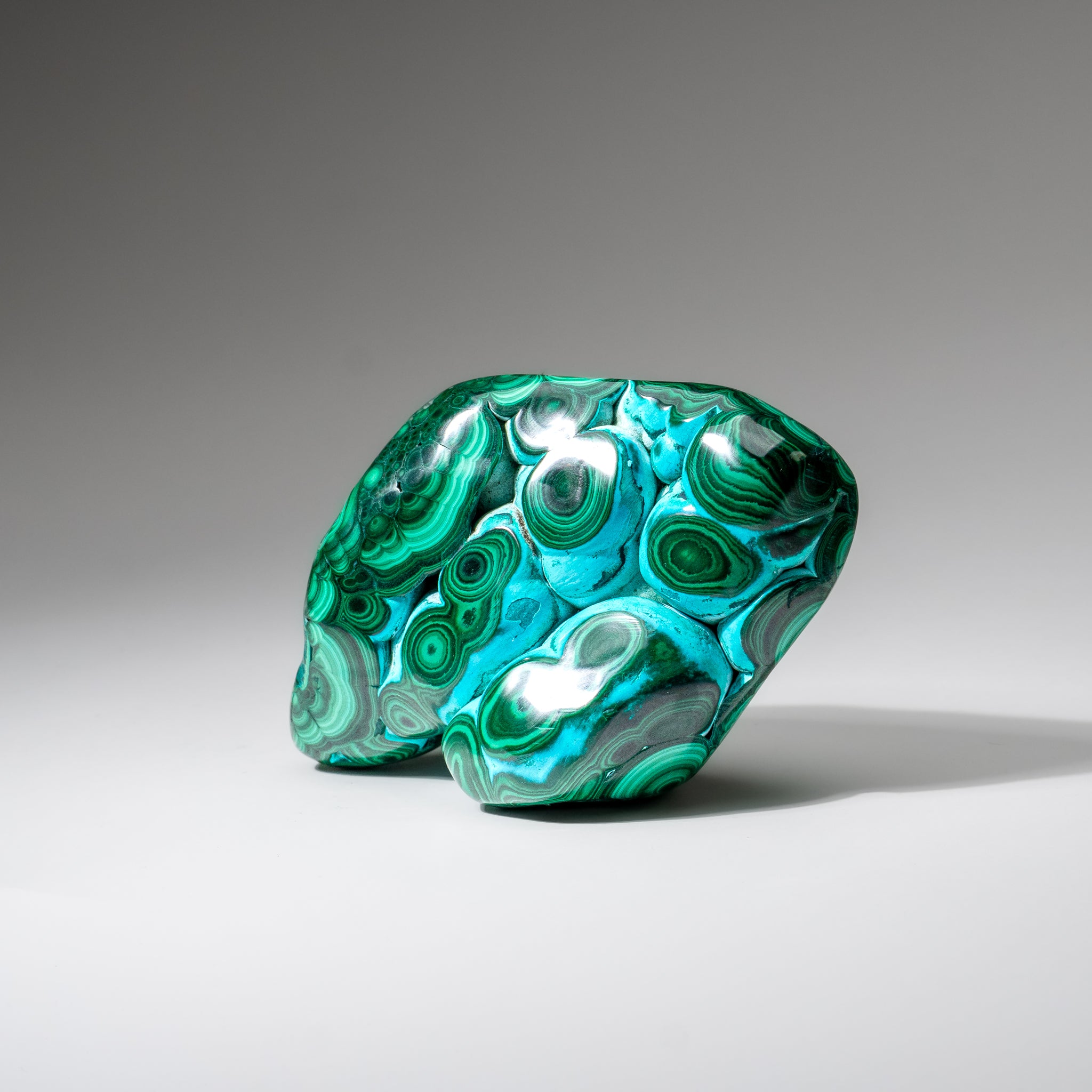 Malachite with Chrysocolla Polished Stone from Democratic Republic of the Congo (2.6 lbs)