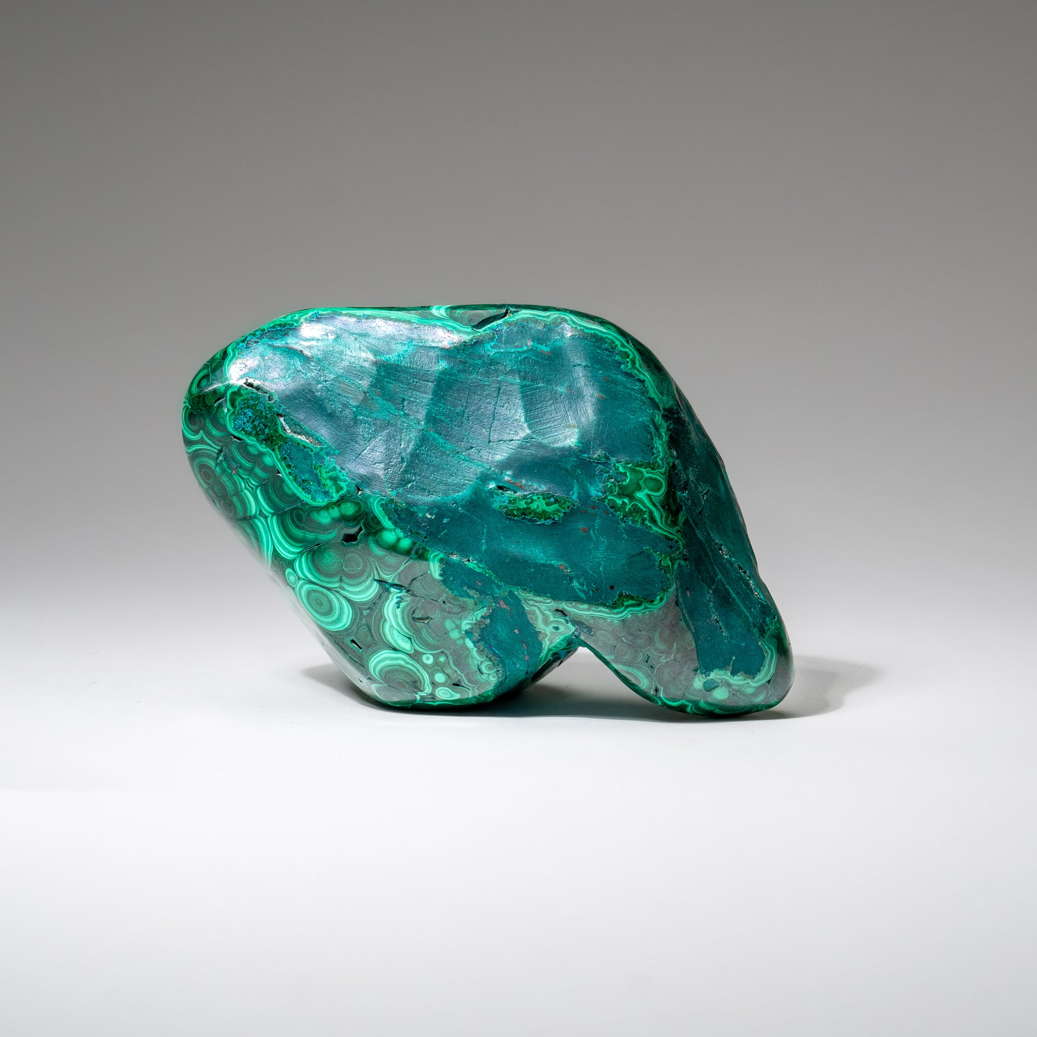 Malachite with Chrysocolla Polished Stone from Democratic Republic of the Congo (2.6 lbs)