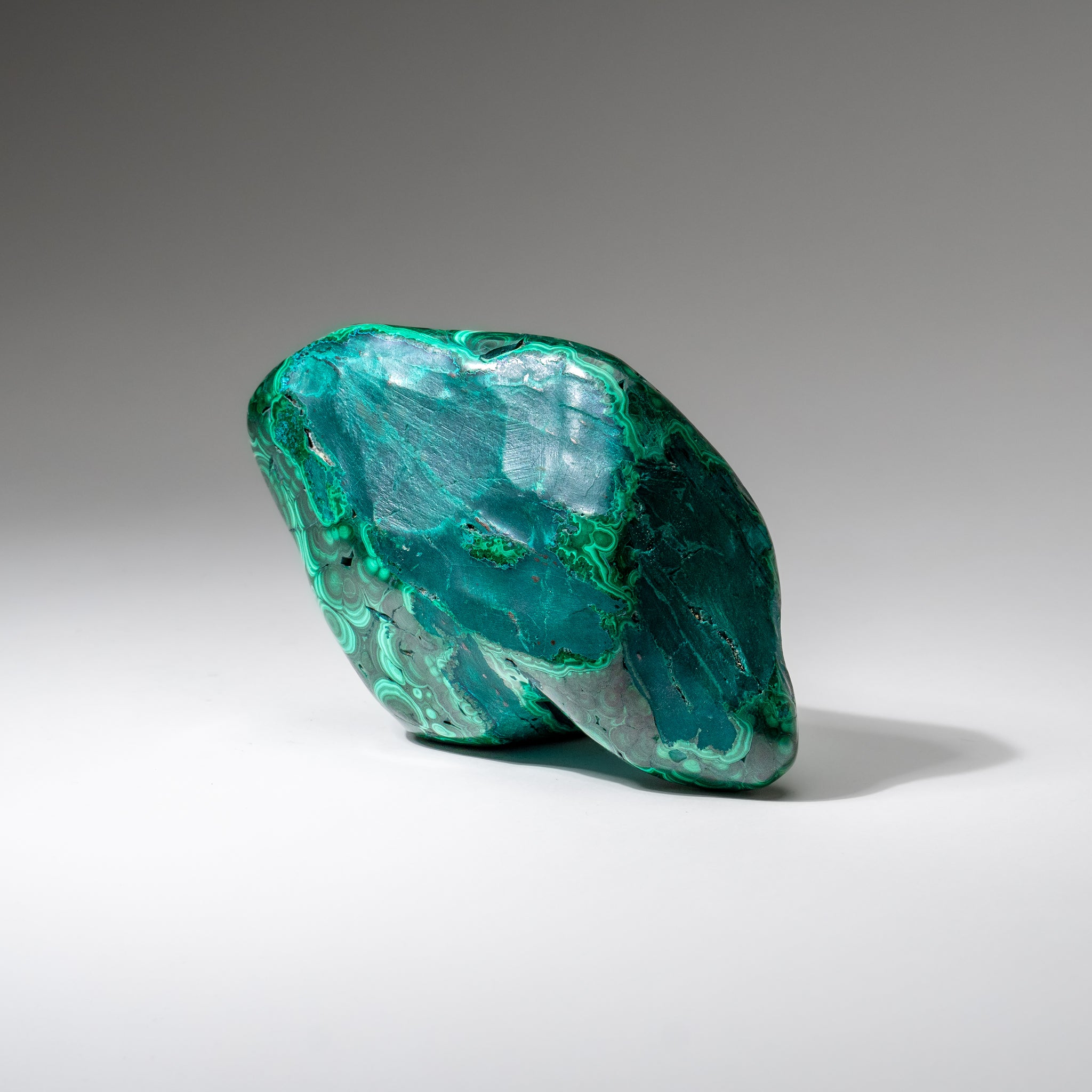 Malachite with Chrysocolla Polished Stone from Democratic Republic of the Congo (2.6 lbs)