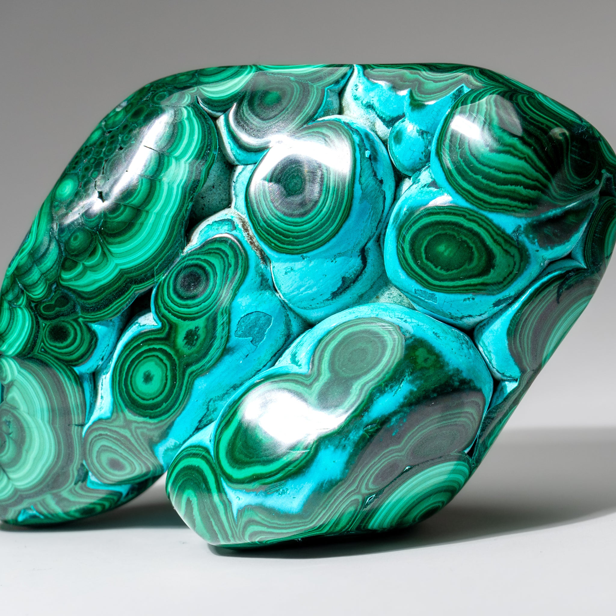Malachite with Chrysocolla Polished Stone from Democratic Republic of the Congo (2.6 lbs)