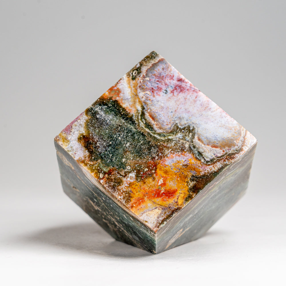 Polished Ocean Jasper Cube from Madagascar (1.1 lbs)