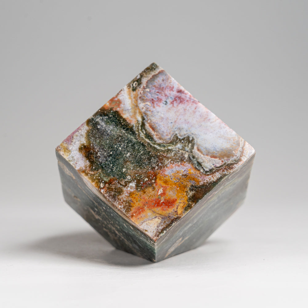 Polished Ocean Jasper Cube from Madagascar (1.1 lbs)