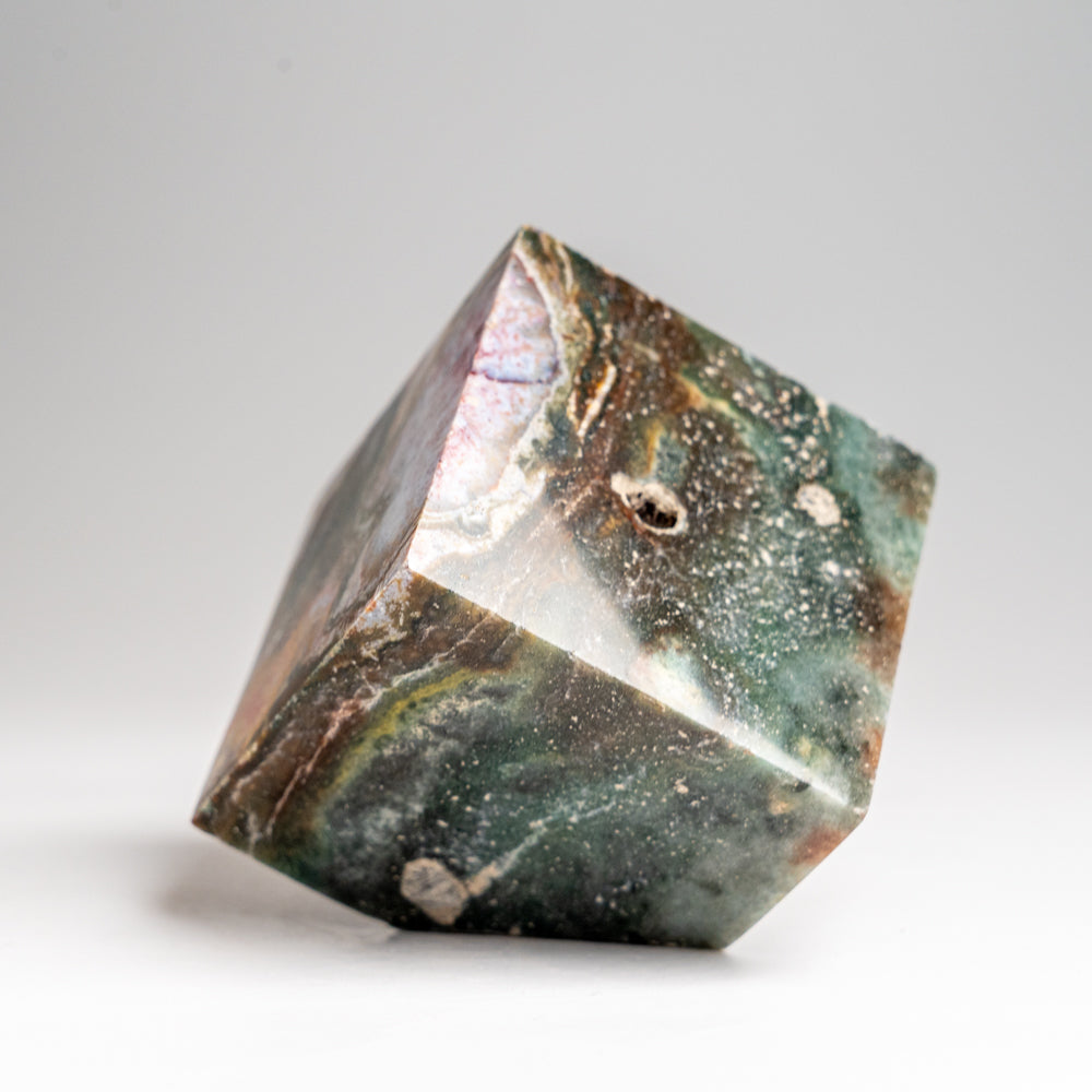 Polished Ocean Jasper Cube from Madagascar (1.1 lbs)