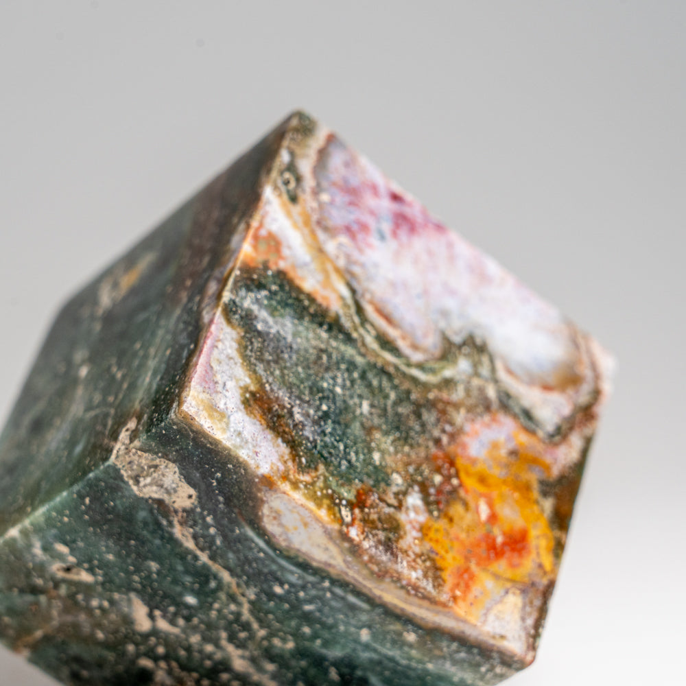 Polished Ocean Jasper Cube from Madagascar (1.1 lbs)