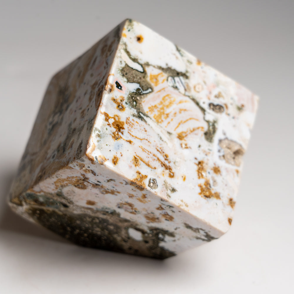 Polished Ocean Jasper Cube from Madagascar (.8 lbs)