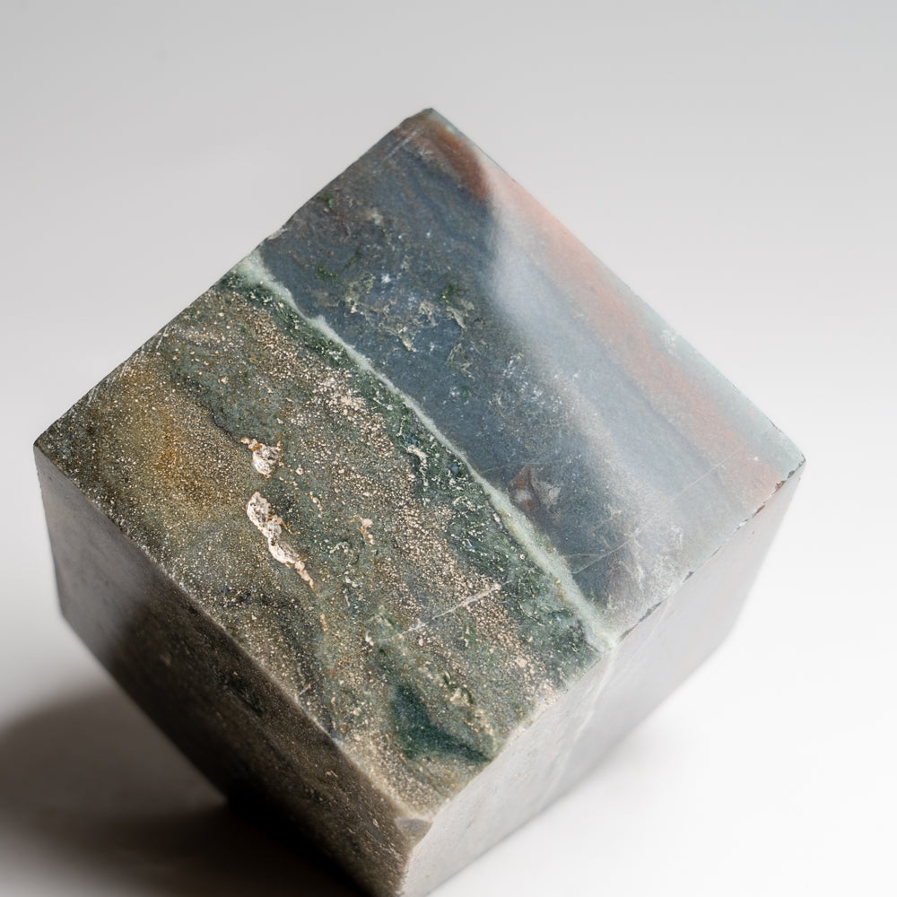 Polished Ocean Jasper Cube from Madagascar (1.15 lbs)