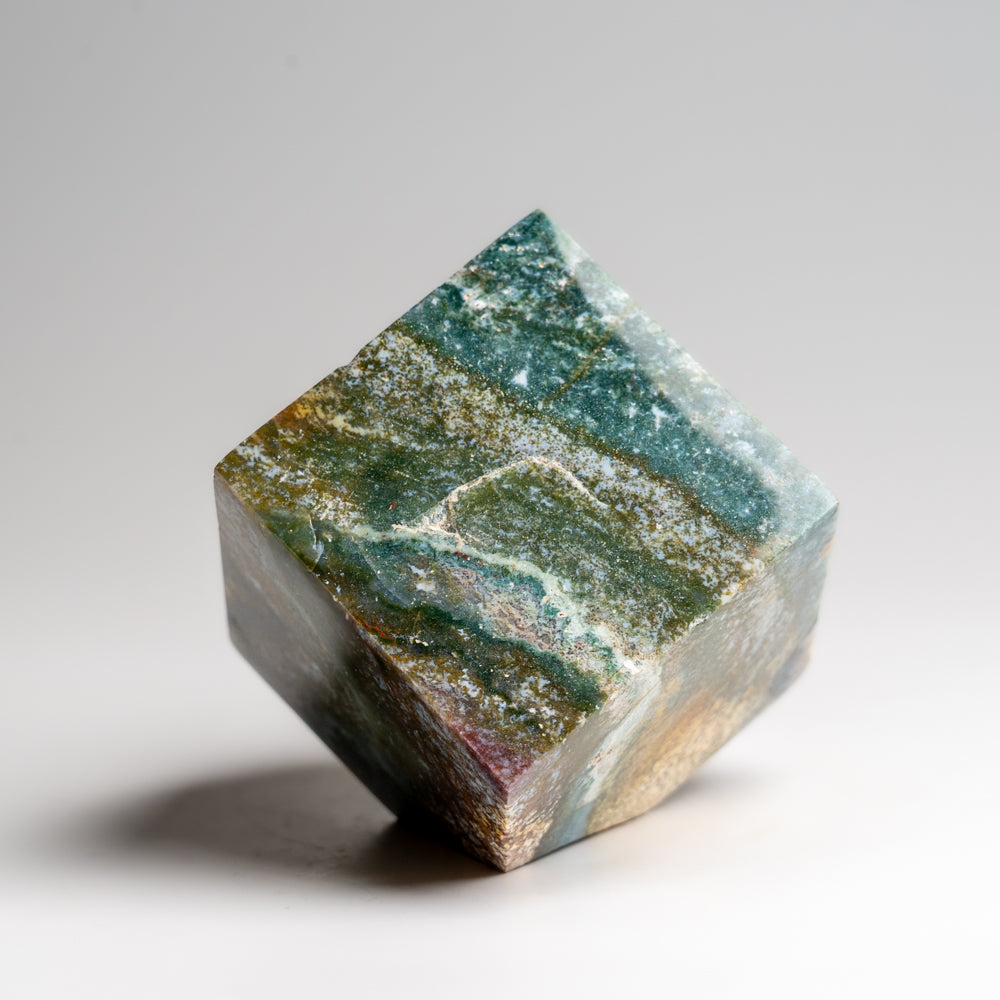 Polished Ocean Jasper Cube from Madagascar (1.15 lbs)