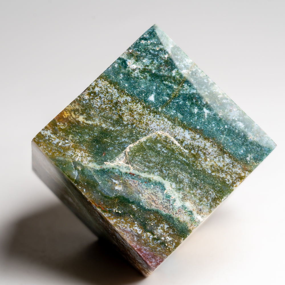 Polished Ocean Jasper Cube from Madagascar (1.15 lbs)