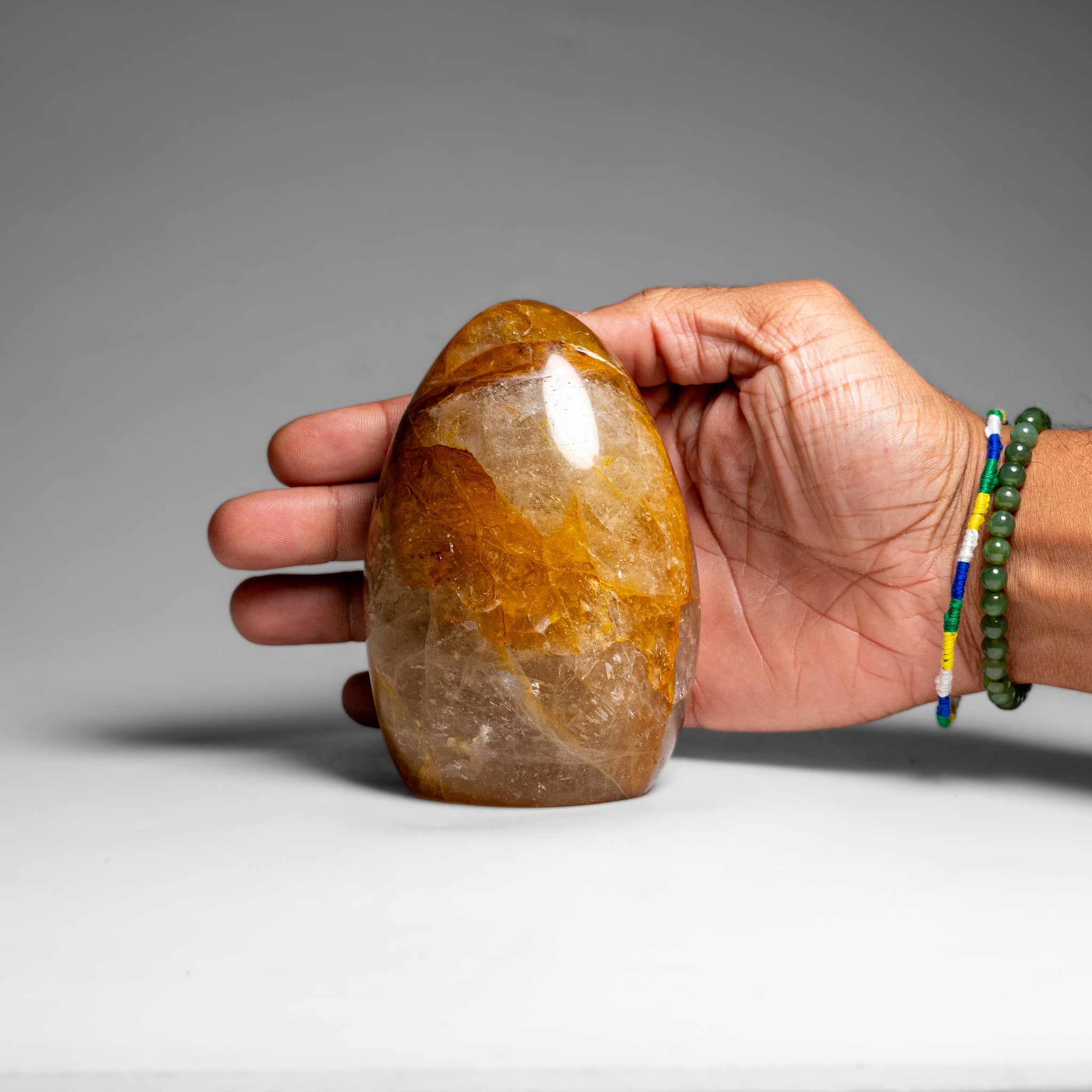 Genuine Polished Lemon Quartz Freeform from Madagascar (1.4 lbs)