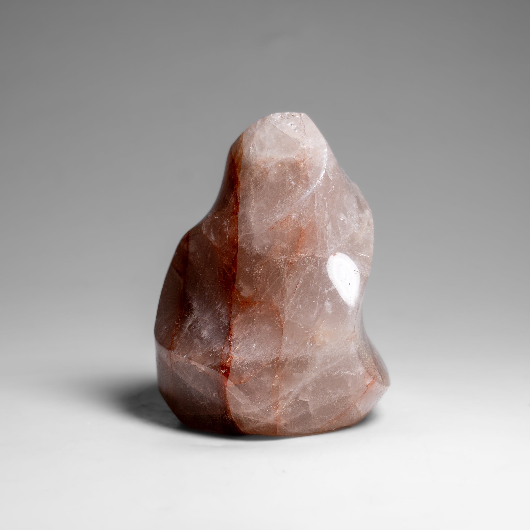 Genuine Polished Strawberry Quartz Flame Freeform (1.4 lbs)