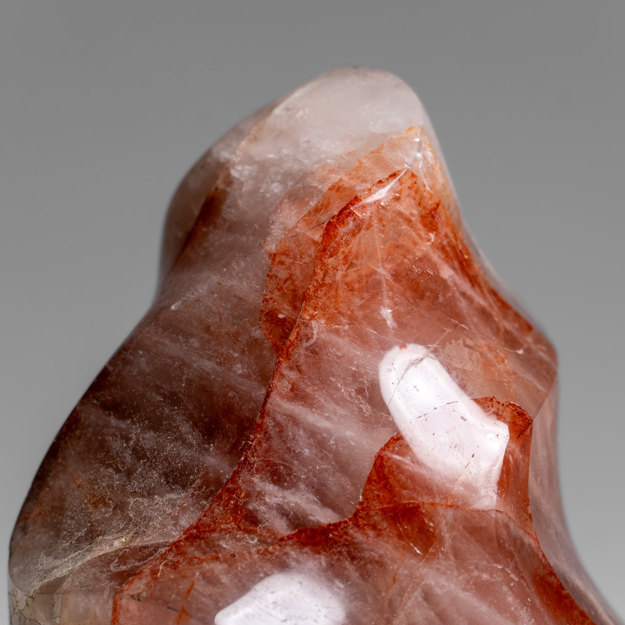 Genuine Polished Strawberry Quartz Flame Freeform (1.4 lbs)