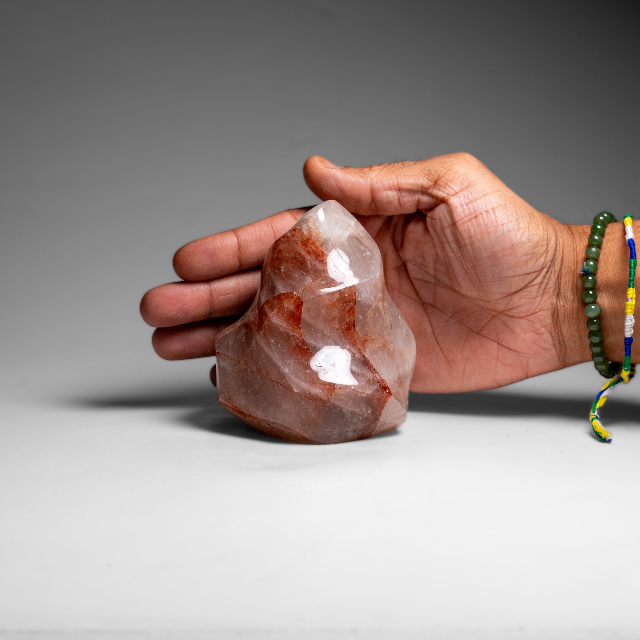 Genuine Polished Strawberry Quartz Flame Freeform (1.4 lbs)