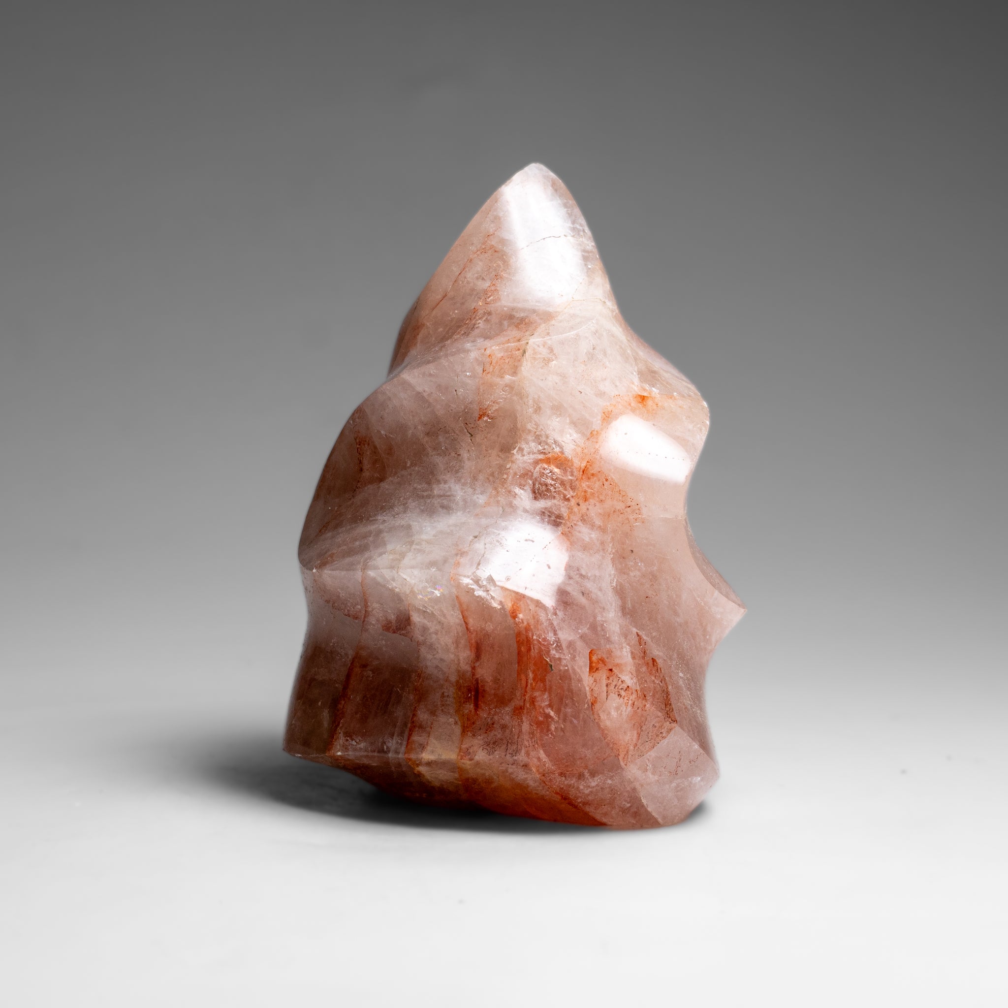 Genuine Polished Strawberry Quartz Flame Freeform (1.1 lbs)