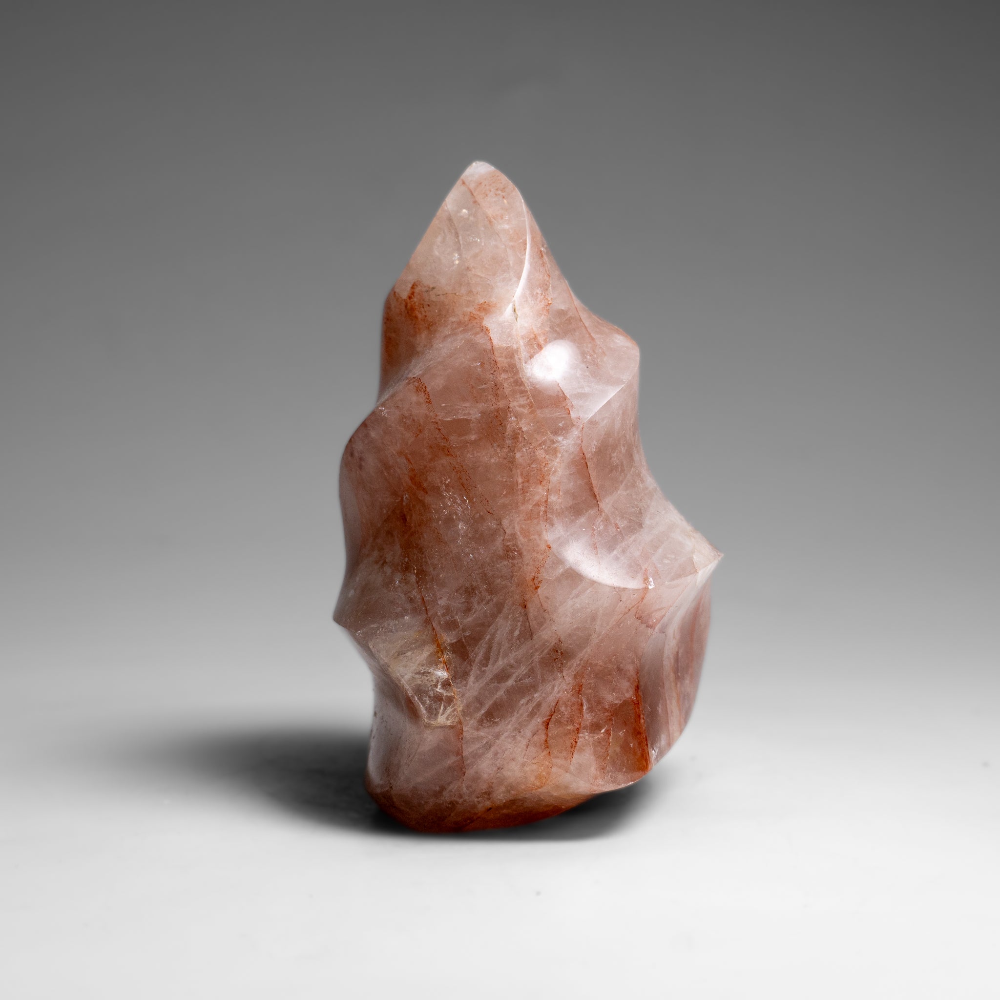 Genuine Polished Strawberry Quartz Flame Freeform (1.1 lbs)