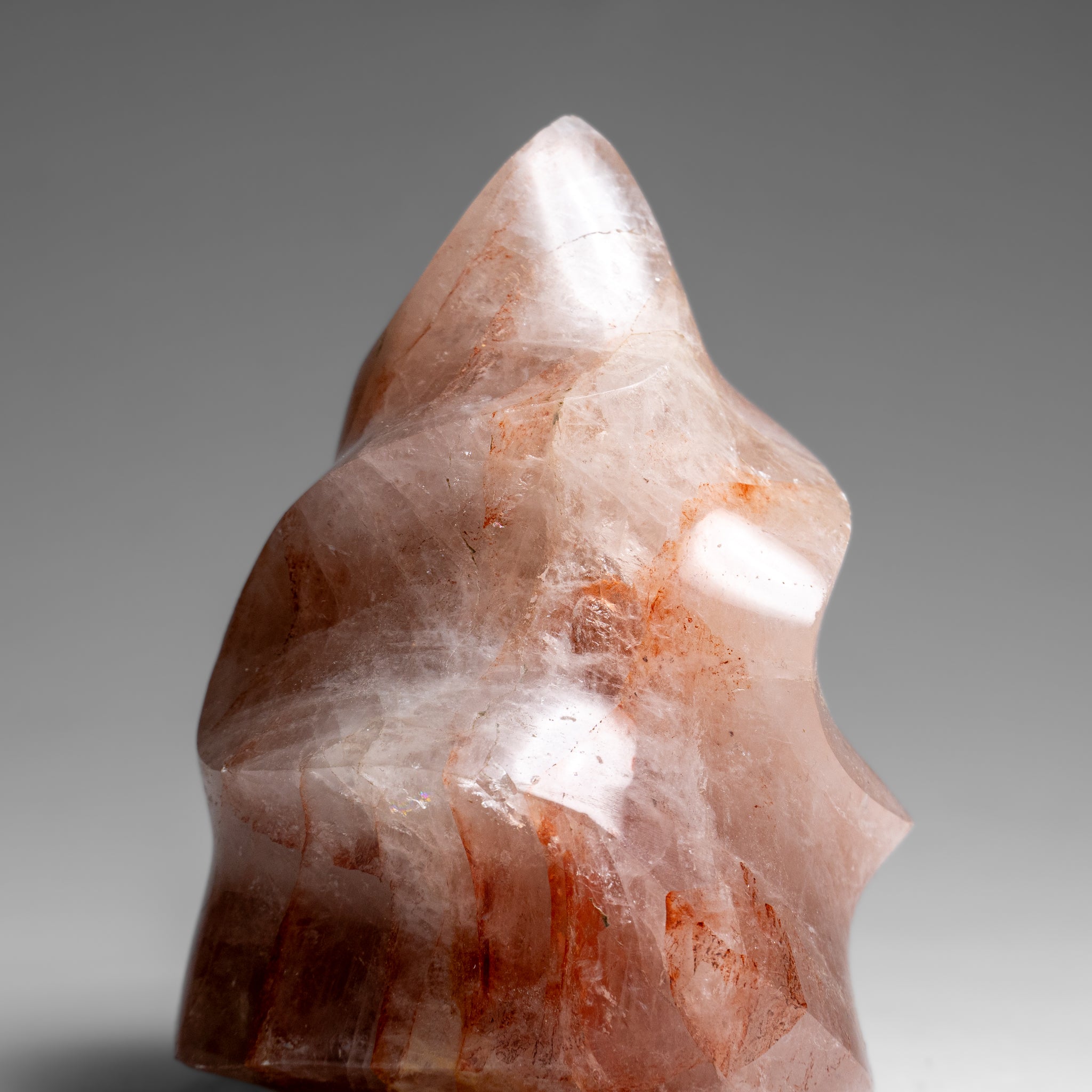 Genuine Polished Strawberry Quartz Flame Freeform (1.1 lbs)