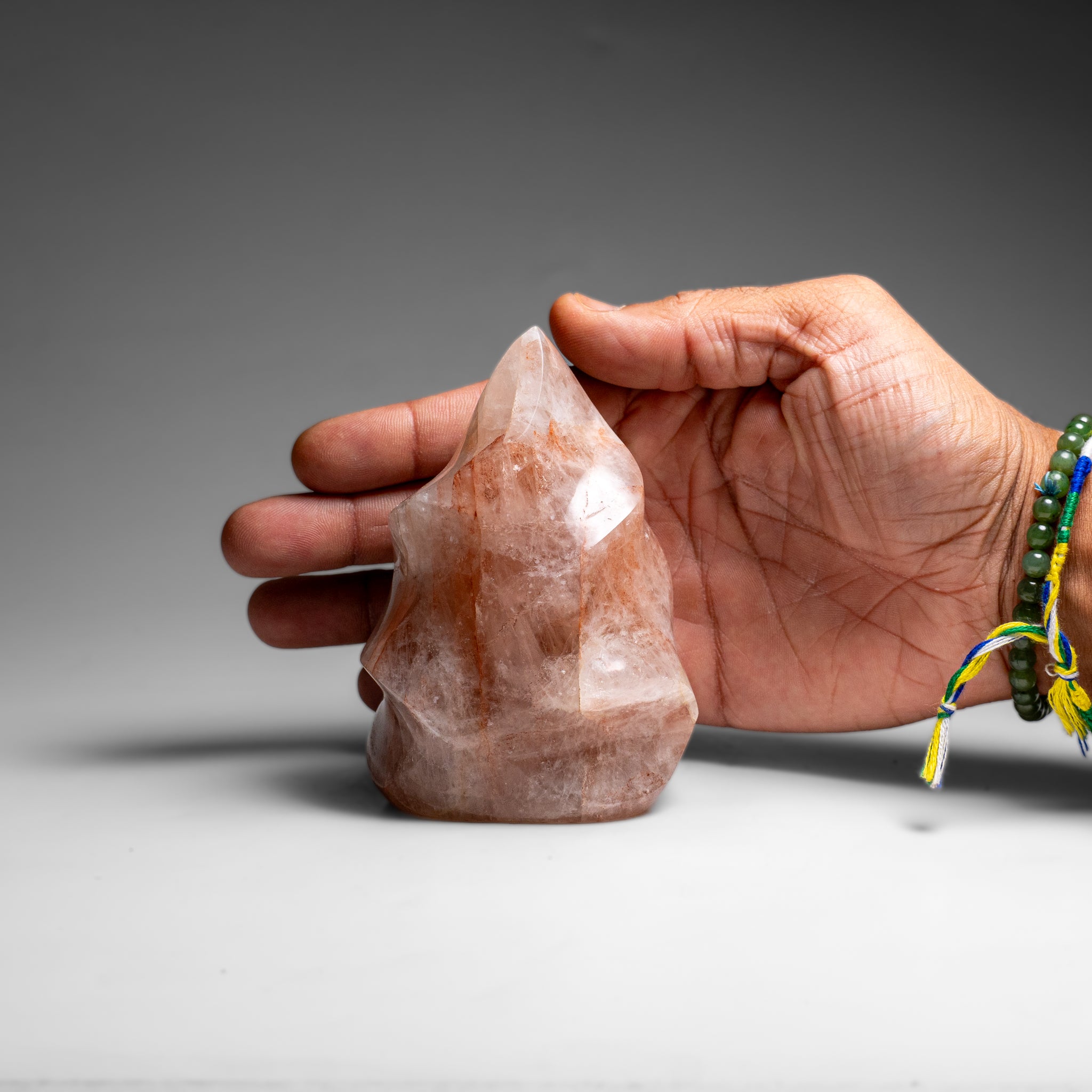 Genuine Polished Strawberry Quartz Flame Freeform (1.1 lbs)
