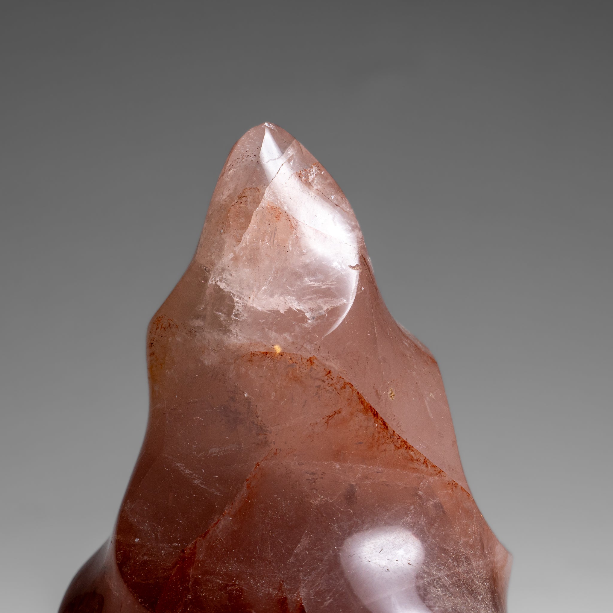 Genuine Polished Strawberry Quartz Flame Freeform (1.4 lbs)