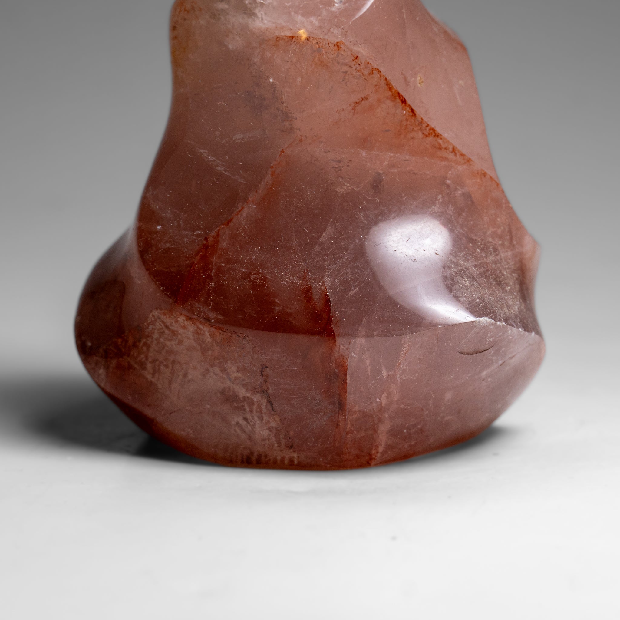 Genuine Polished Strawberry Quartz Flame Freeform (1.4 lbs)