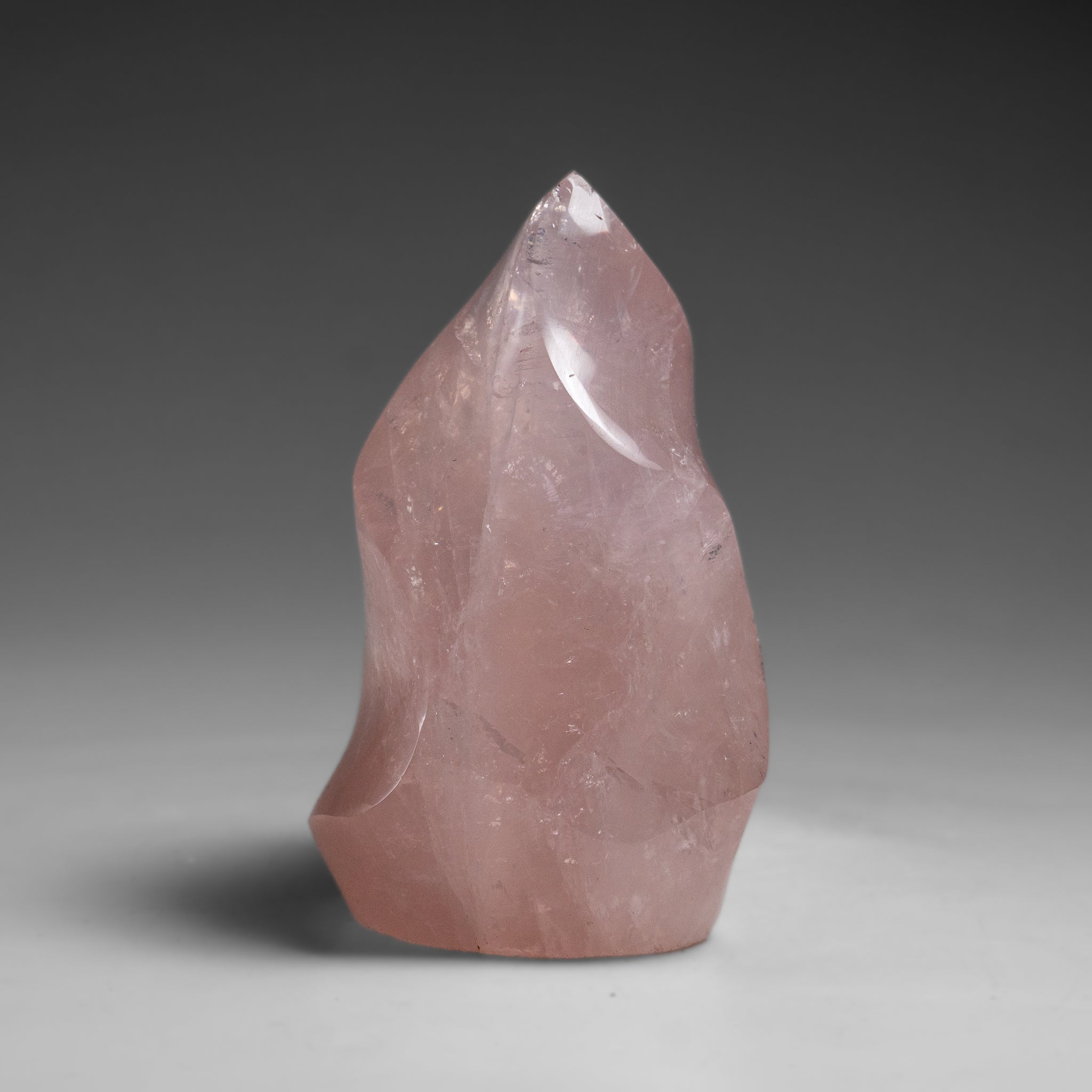 Polished Rose Quartz Flame Freeform From Brazil (298.5 grams)