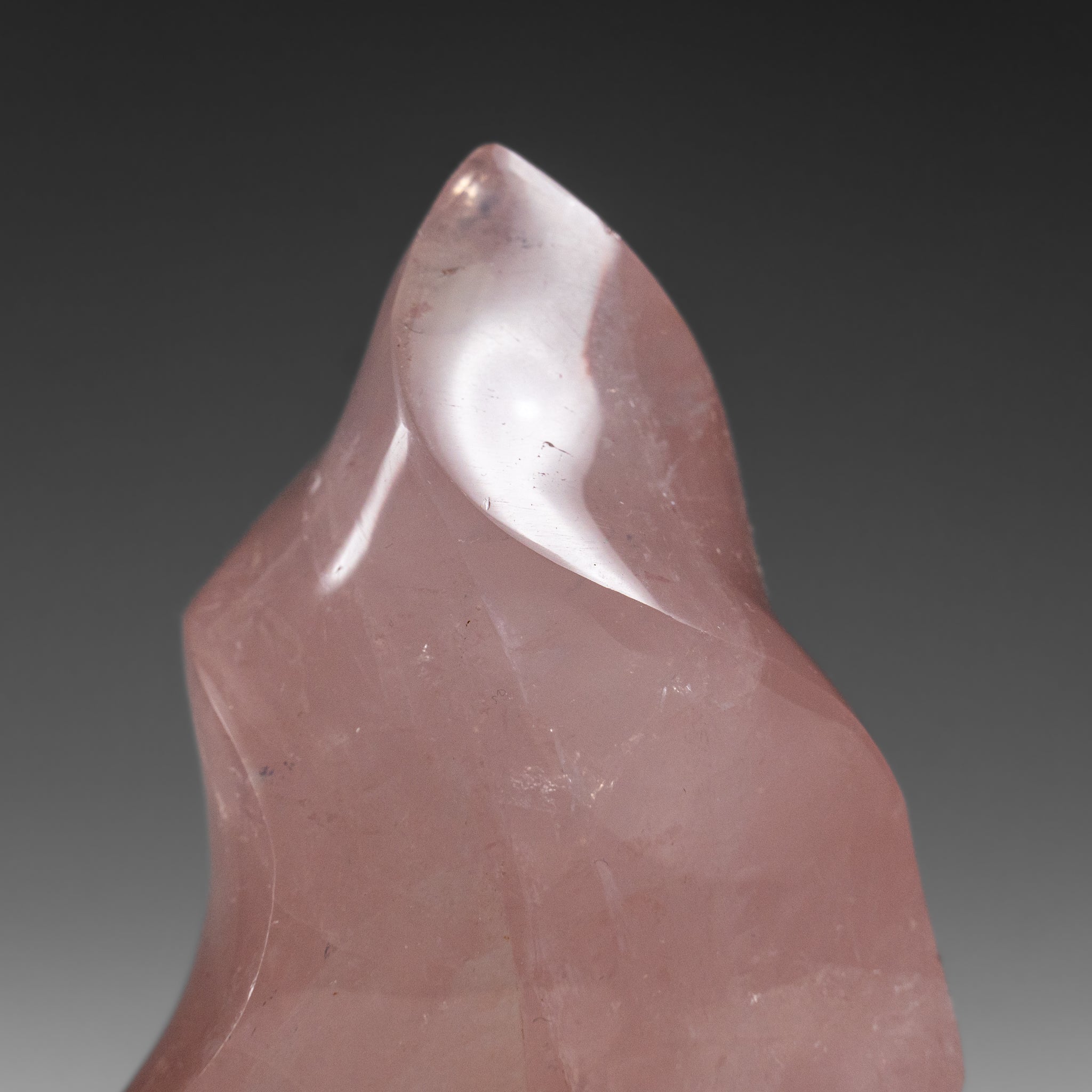 Polished Rose Quartz Flame Freeform From Brazil (298.5 grams)