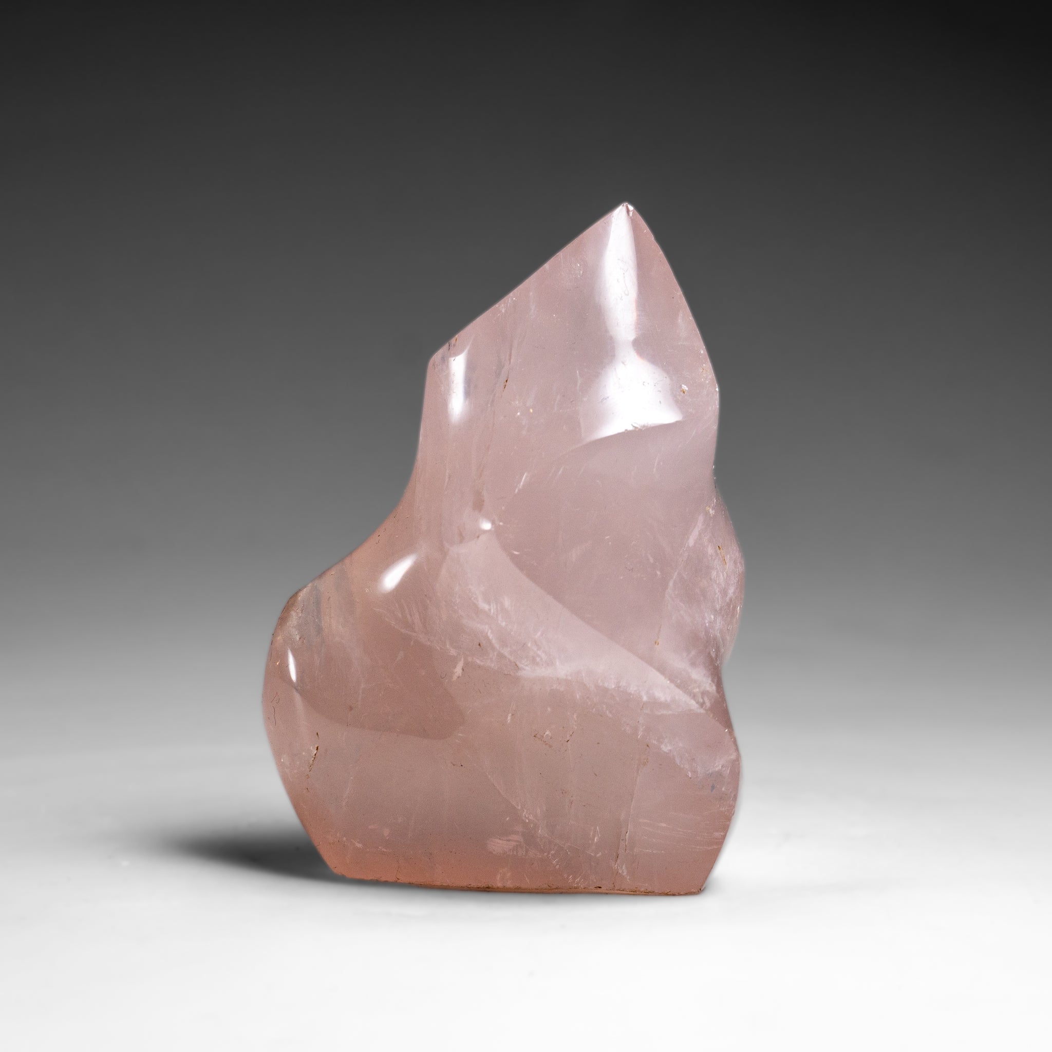 Polished Rose Quartz Flame Freeform From Brazil (266 grams)