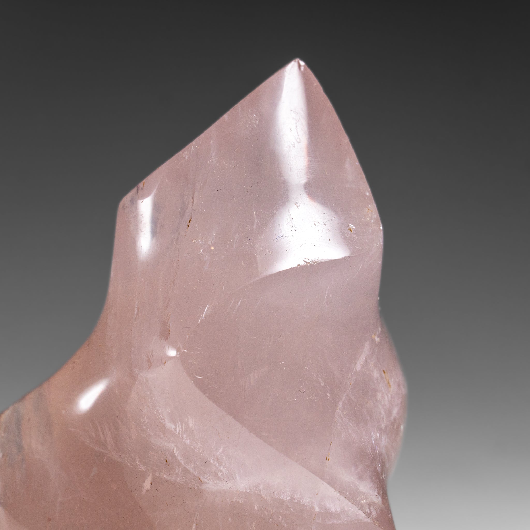 Polished Rose Quartz Flame Freeform From Brazil (266 grams)