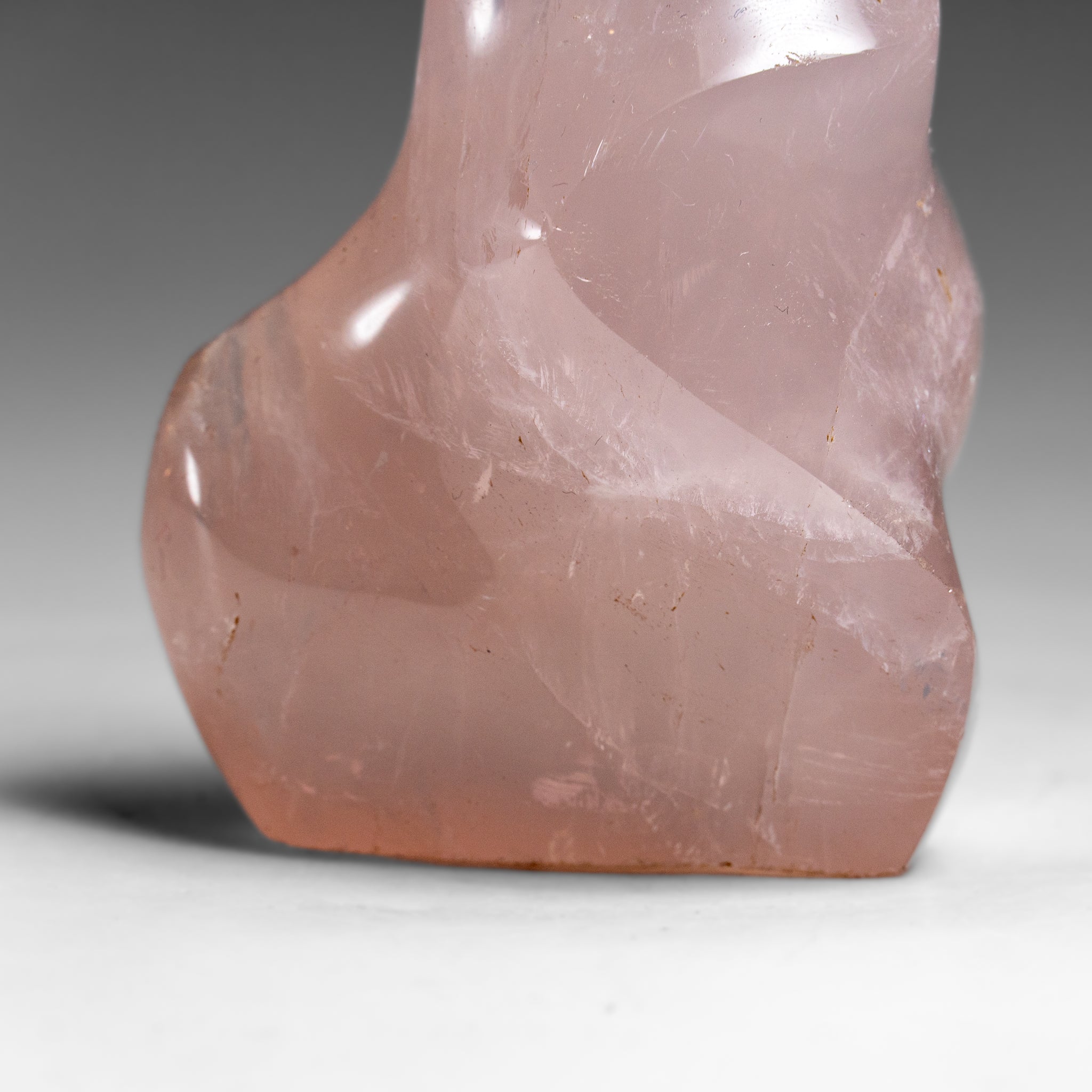 Polished Rose Quartz Flame Freeform From Brazil (266 grams)