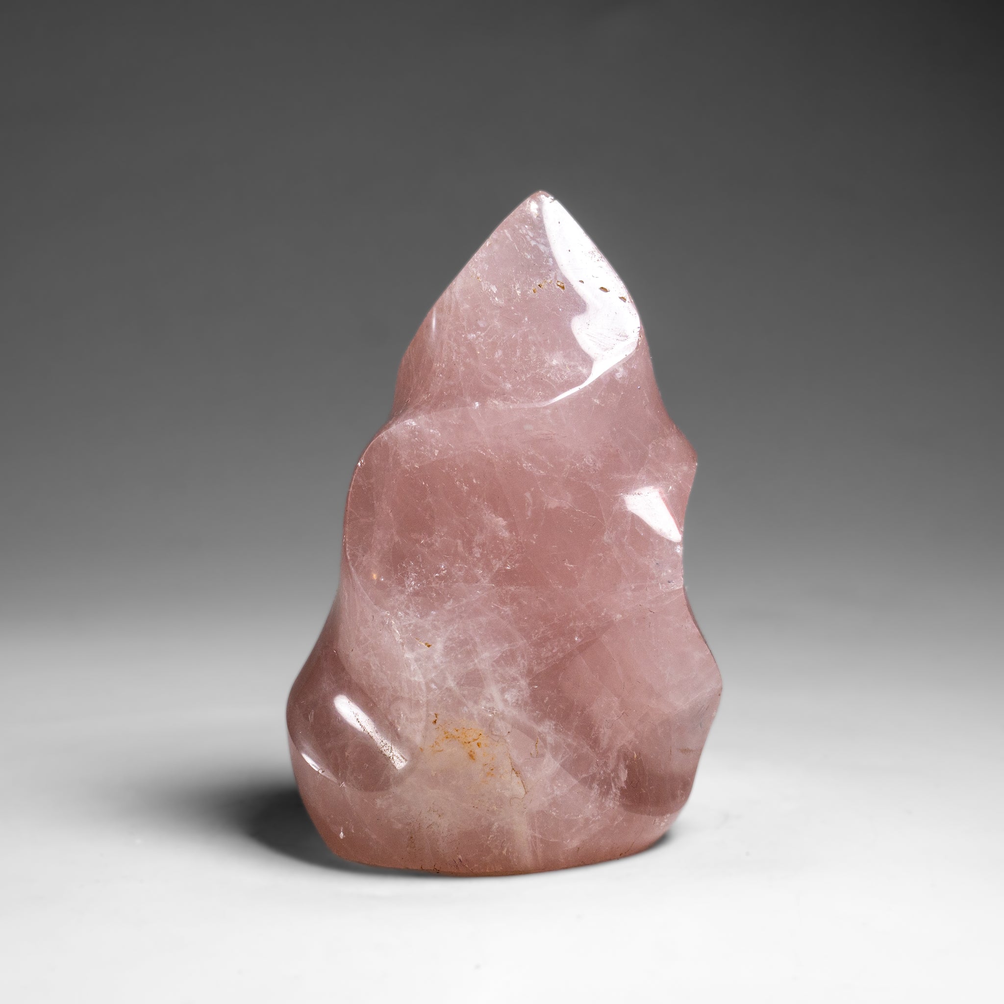 Polished Rose Quartz Flame Freeform From Brazil (361.5 grams)