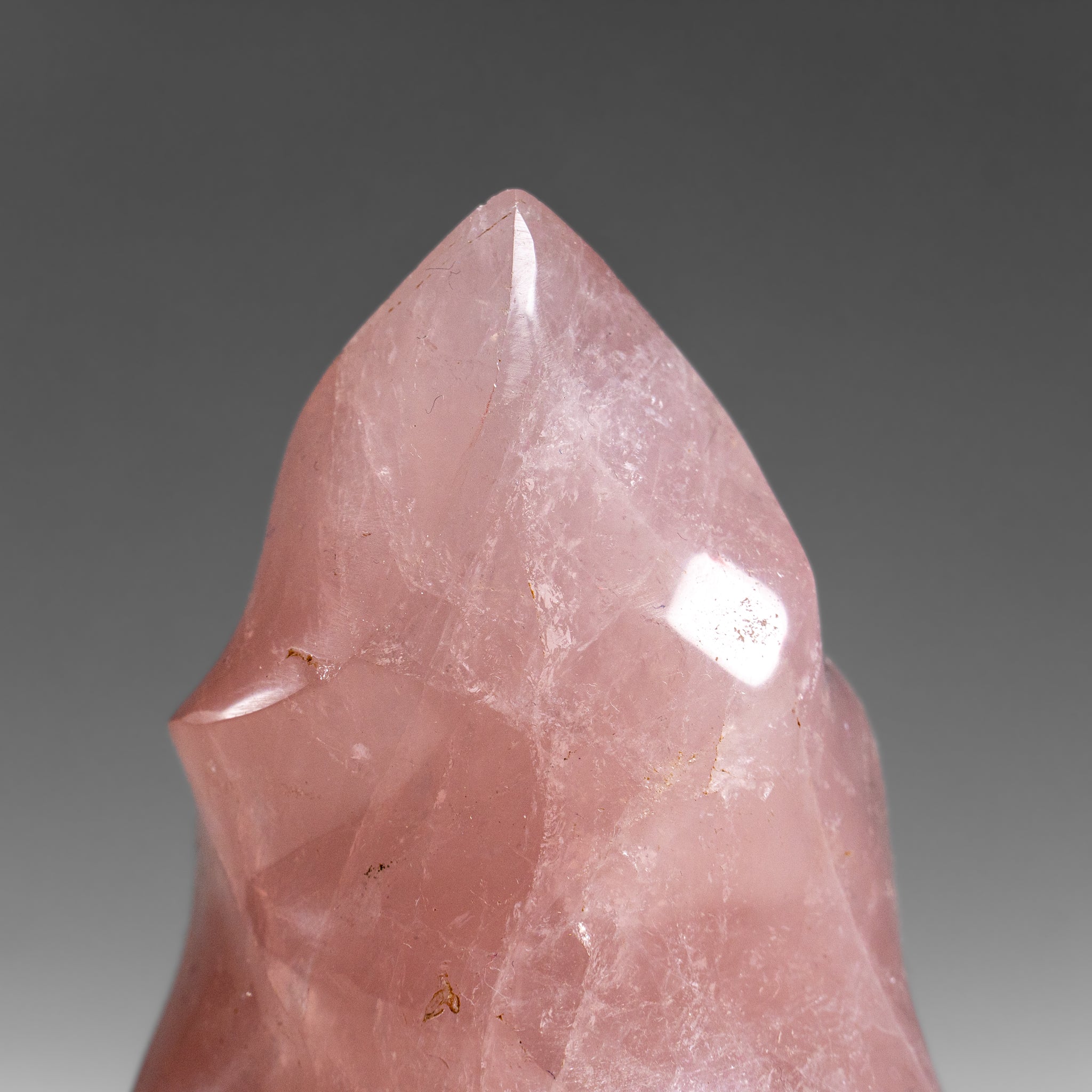 Polished Rose Quartz Flame Freeform From Brazil (361.5 grams)