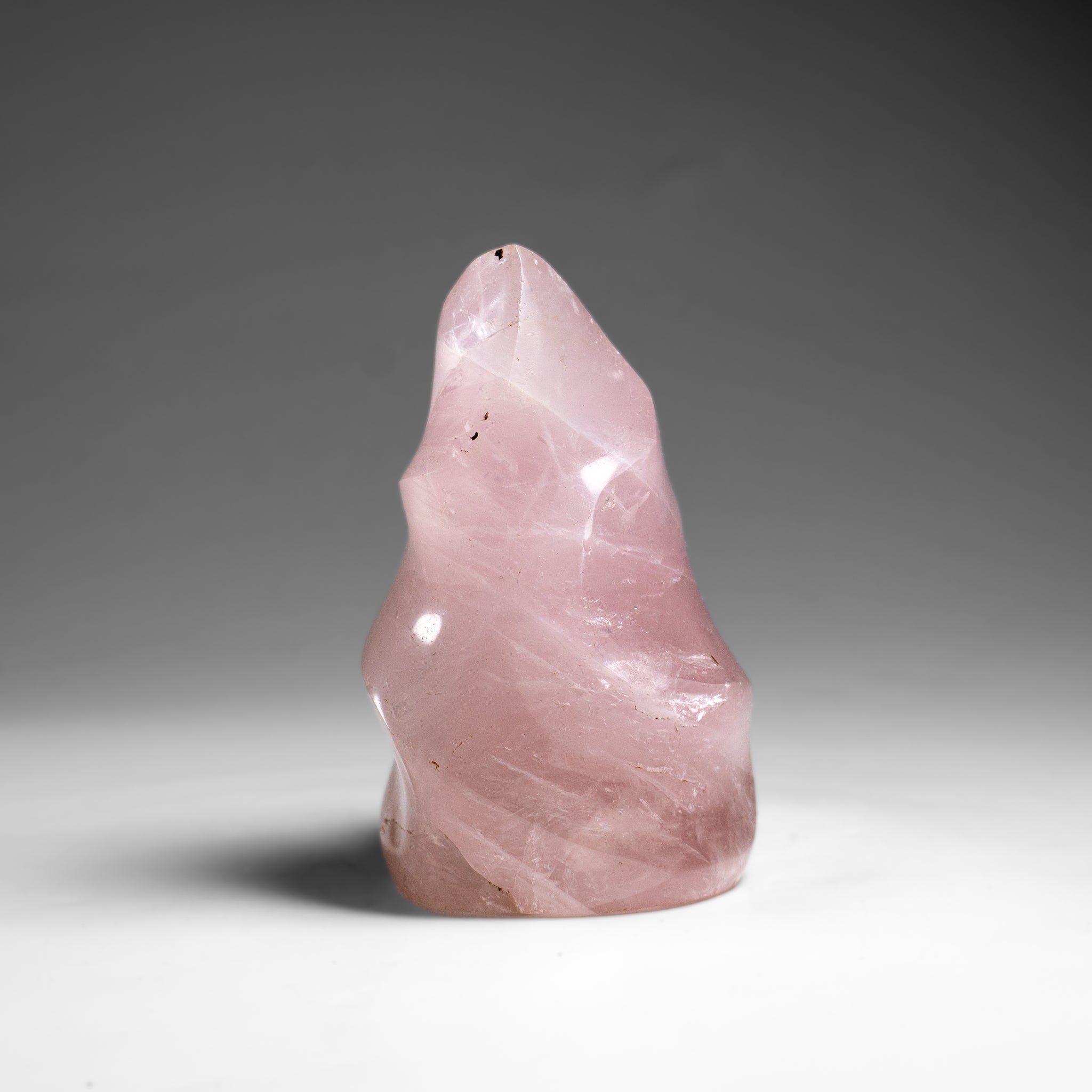Polished Rose Quartz Flame Freeform From Brazil (1.1 lbs)