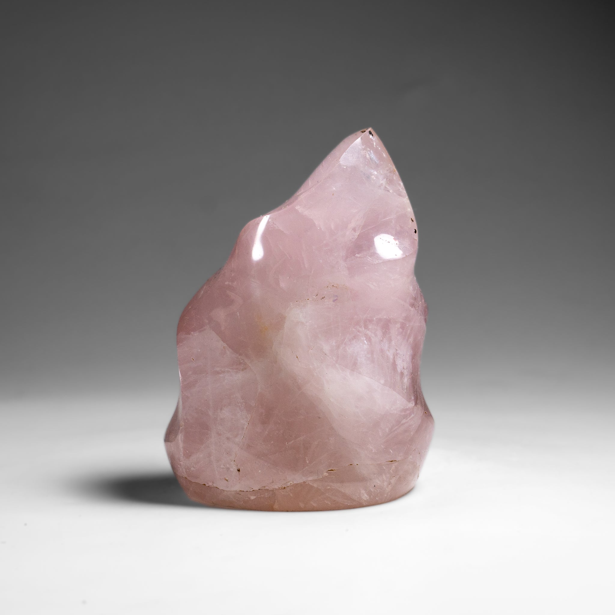 Polished Rose Quartz Flame Freeform From Brazil (1.1 lbs)