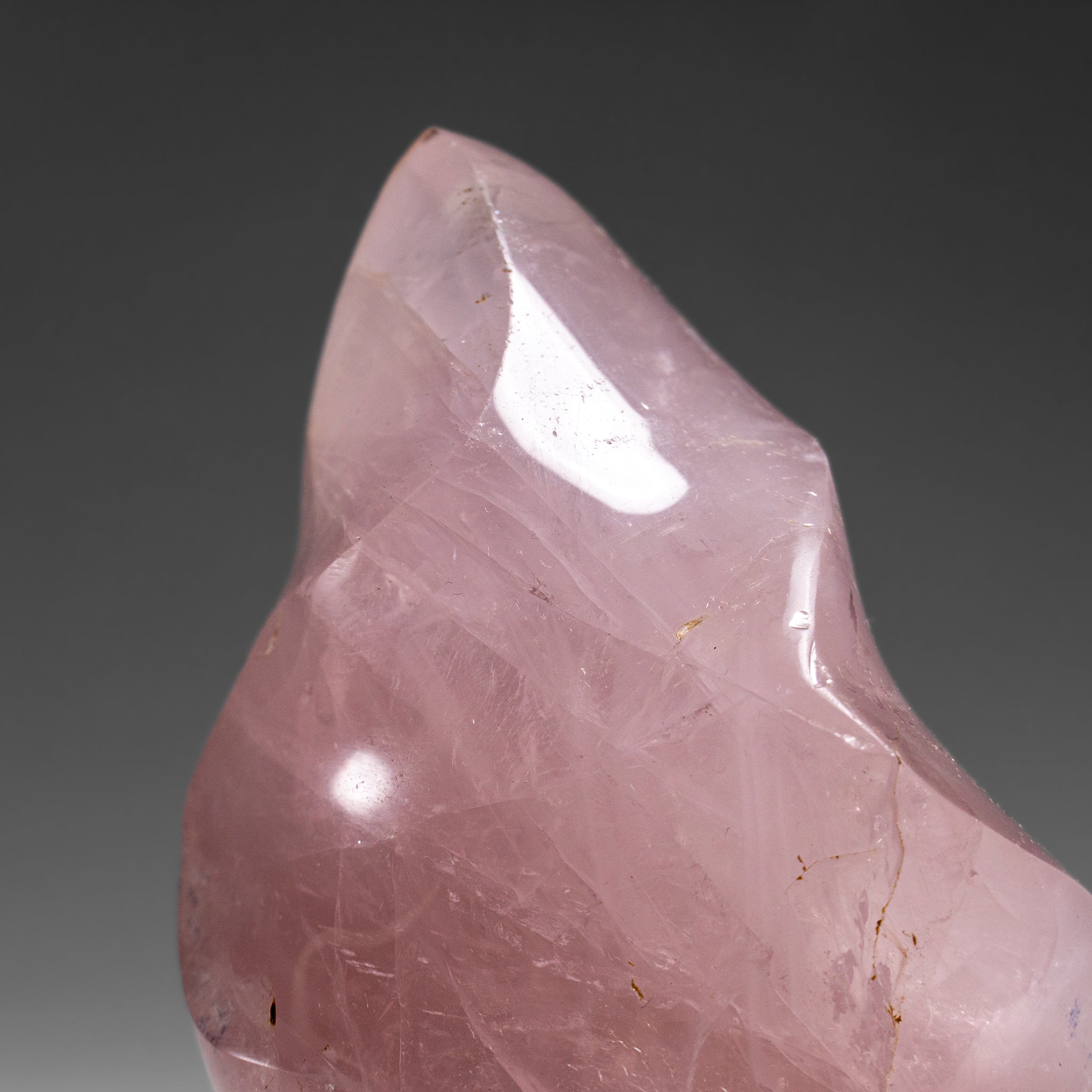 Polished Rose Quartz Flame Freeform From Brazil (1.1 lbs)