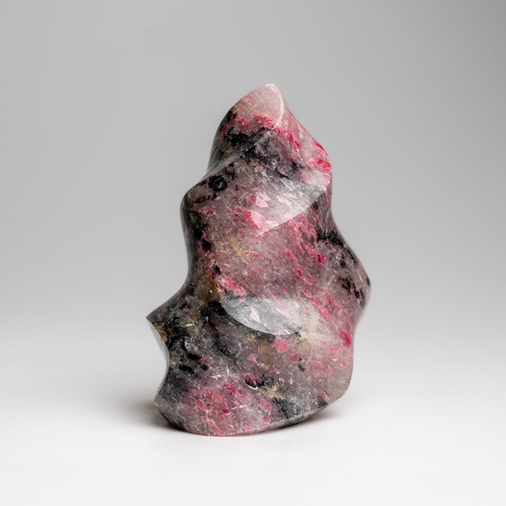 Polished Imperial Rhodonite Flame Freeform from Madagascar (1.4 lbs)