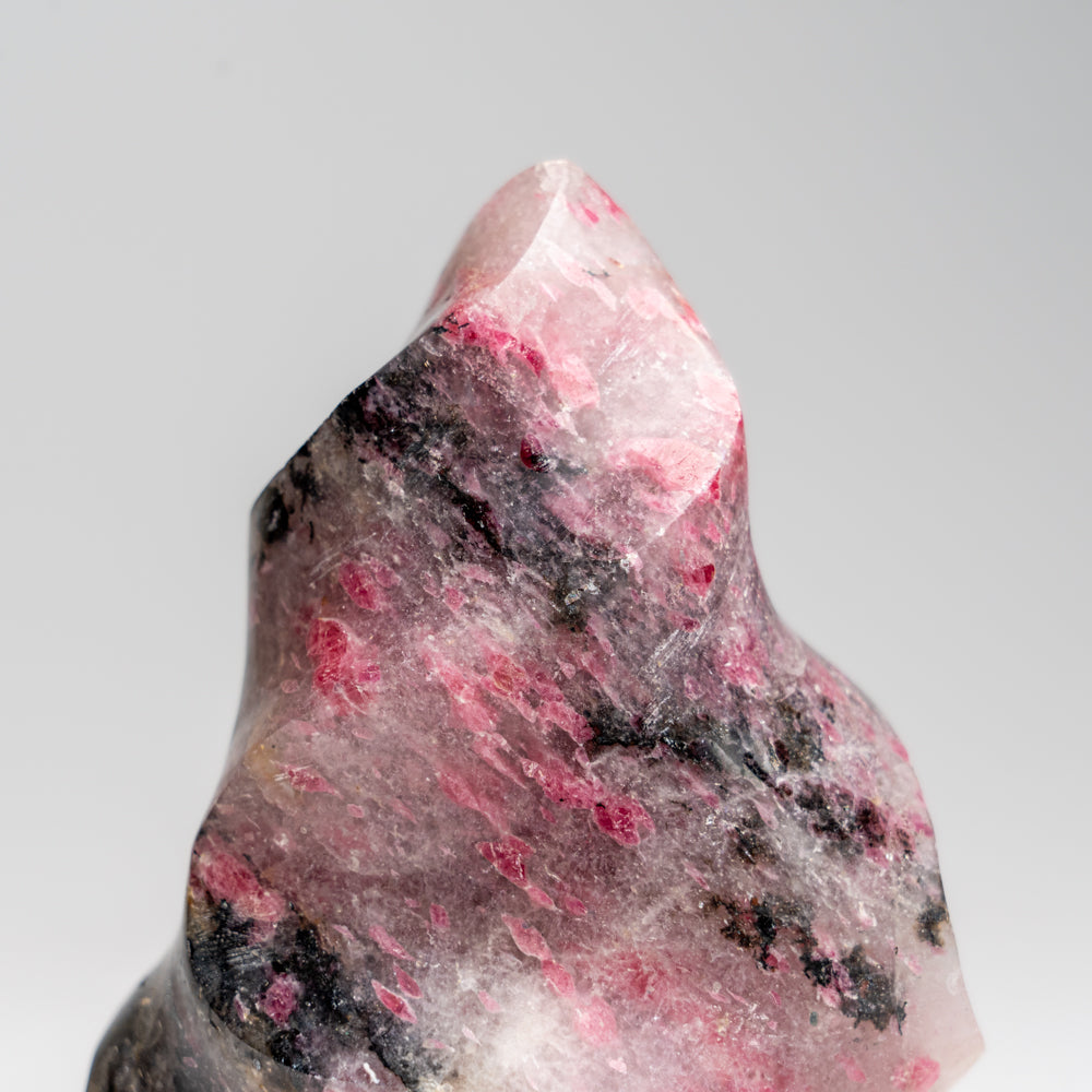 Polished Imperial Rhodonite Flame Freeform from Madagascar (1.4 lbs)