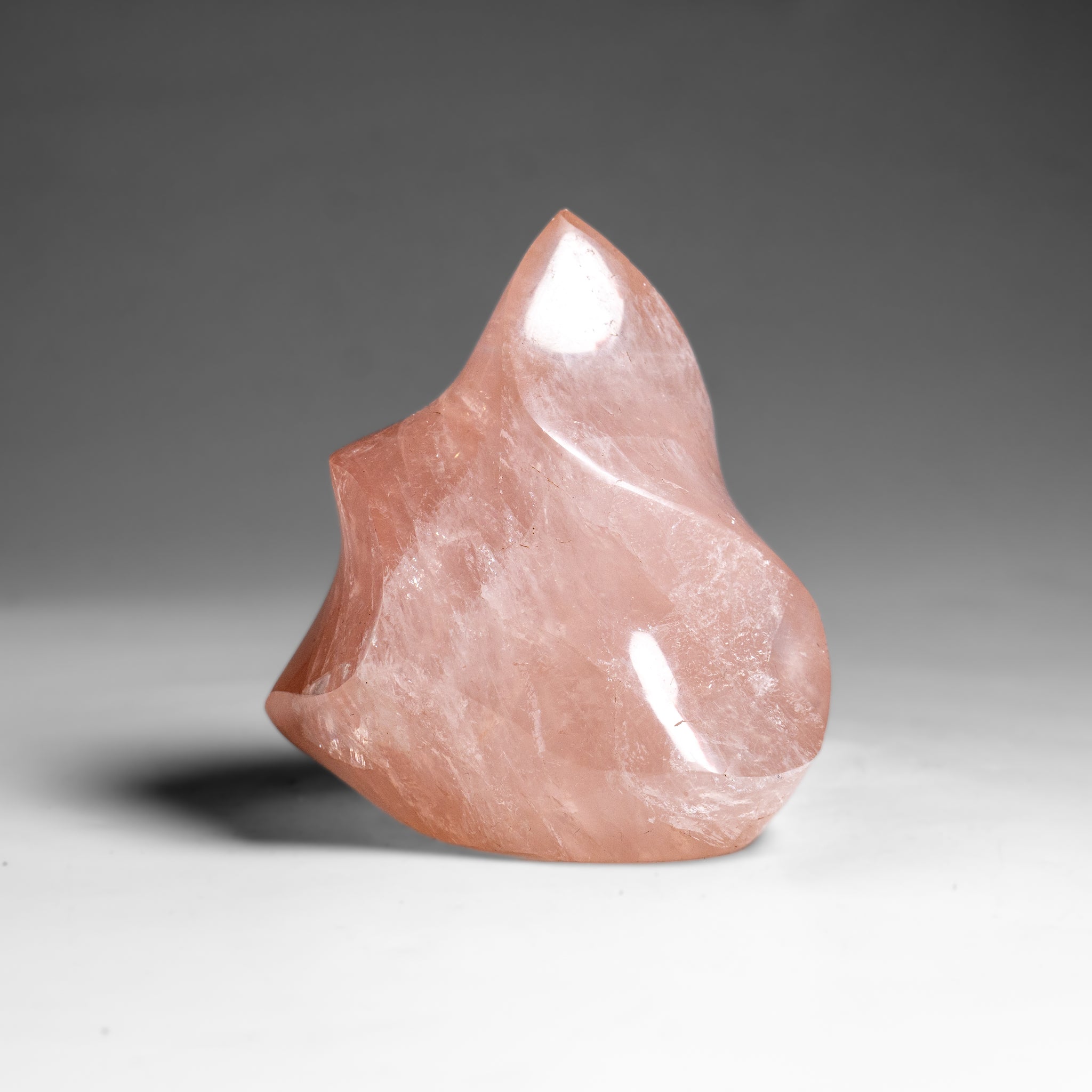 Polished Rose Quartz Flame Freeform From Brazil (.9 lbs)