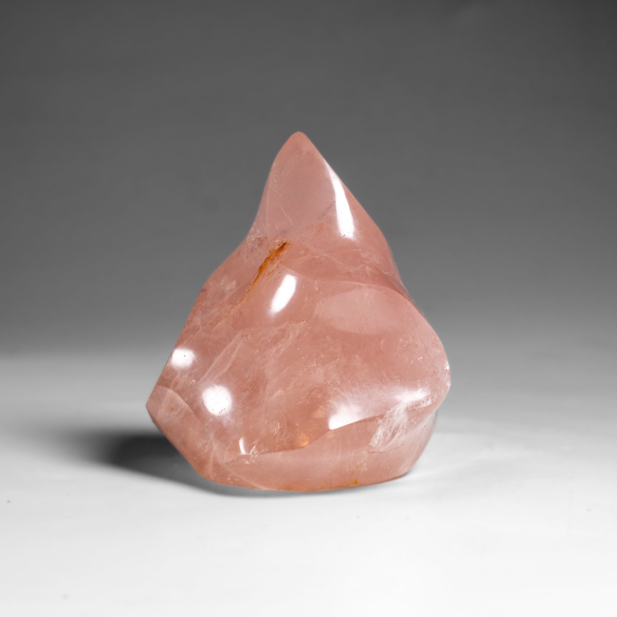 Polished Rose Quartz Flame Freeform From Brazil (.9 lbs)