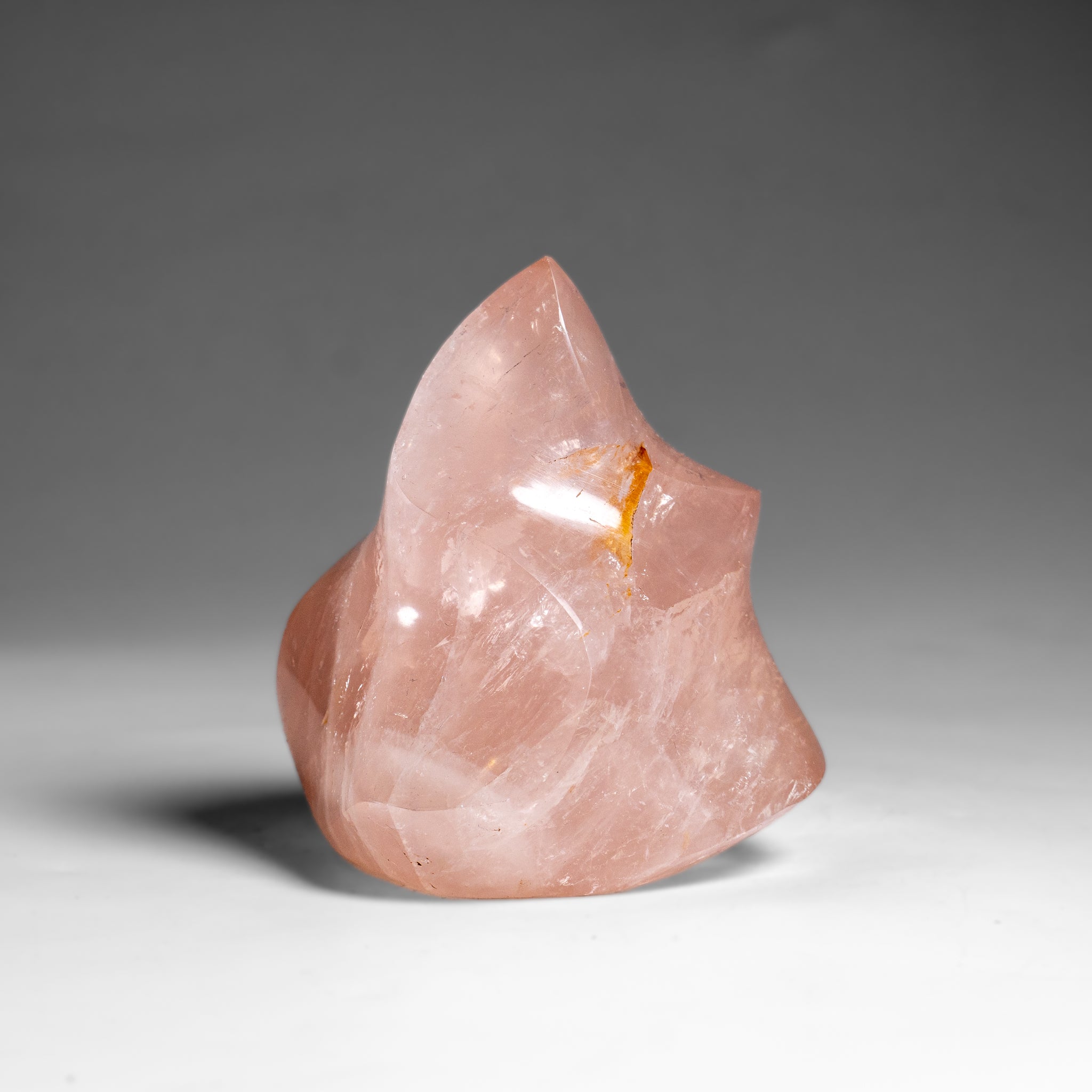Polished Rose Quartz Flame Freeform From Brazil (.9 lbs)
