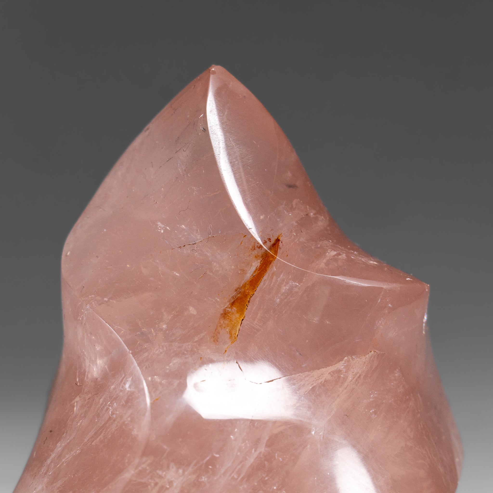 Polished Rose Quartz Flame Freeform From Brazil (.9 lbs)