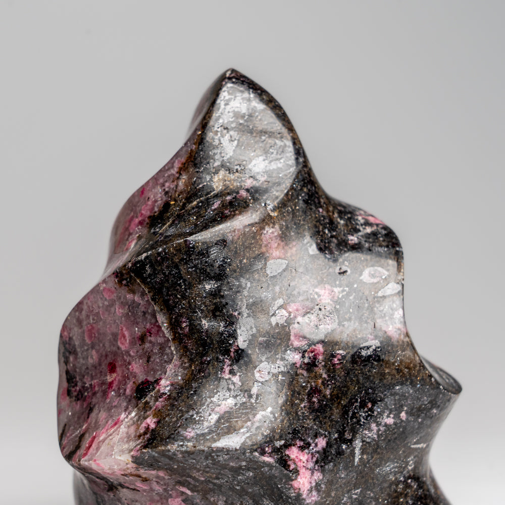 Polished Imperial Rhodonite Flame Freeform from Madagascar (1.4 lbs)