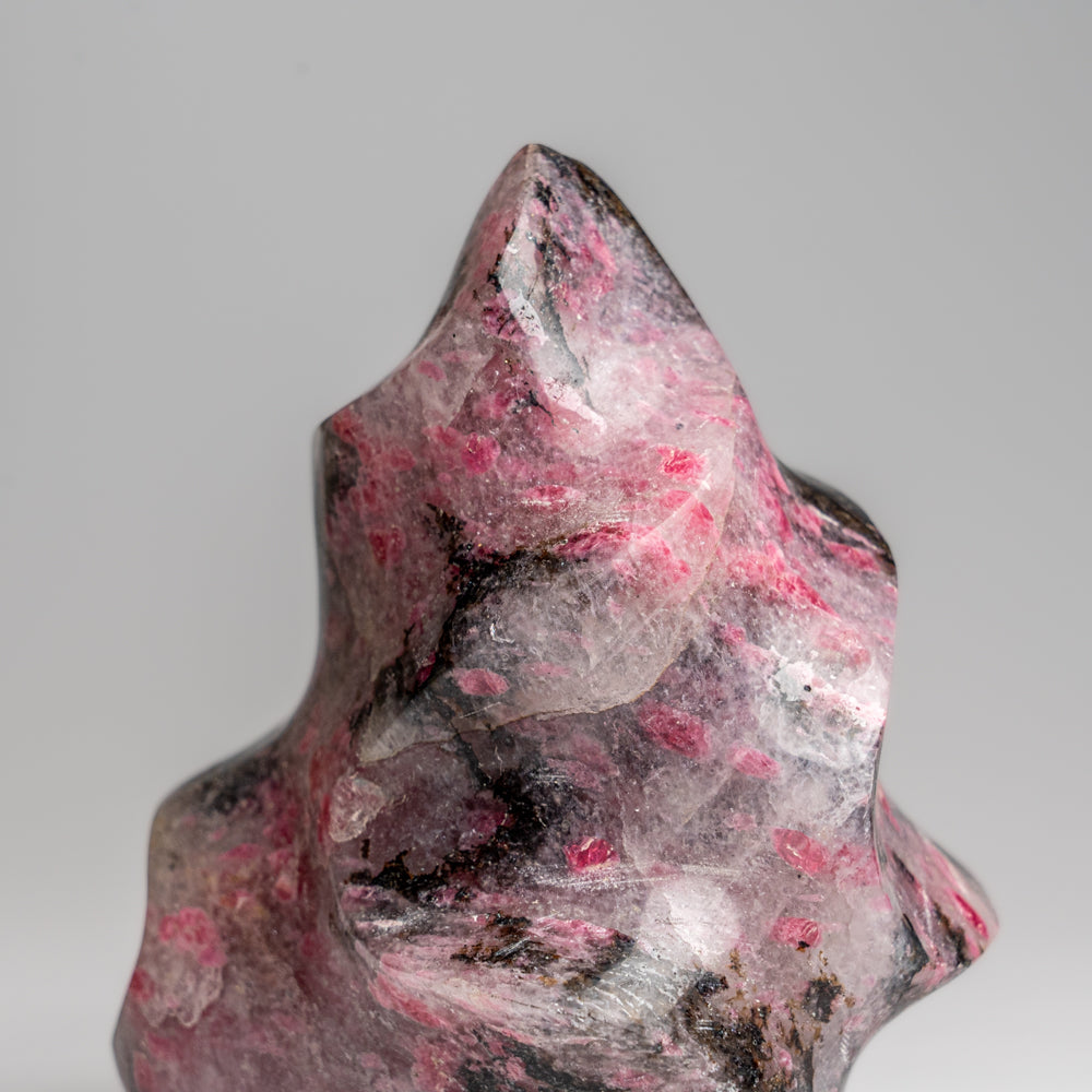 Polished Imperial Rhodonite Flame Freeform from Madagascar (1.4 lbs)