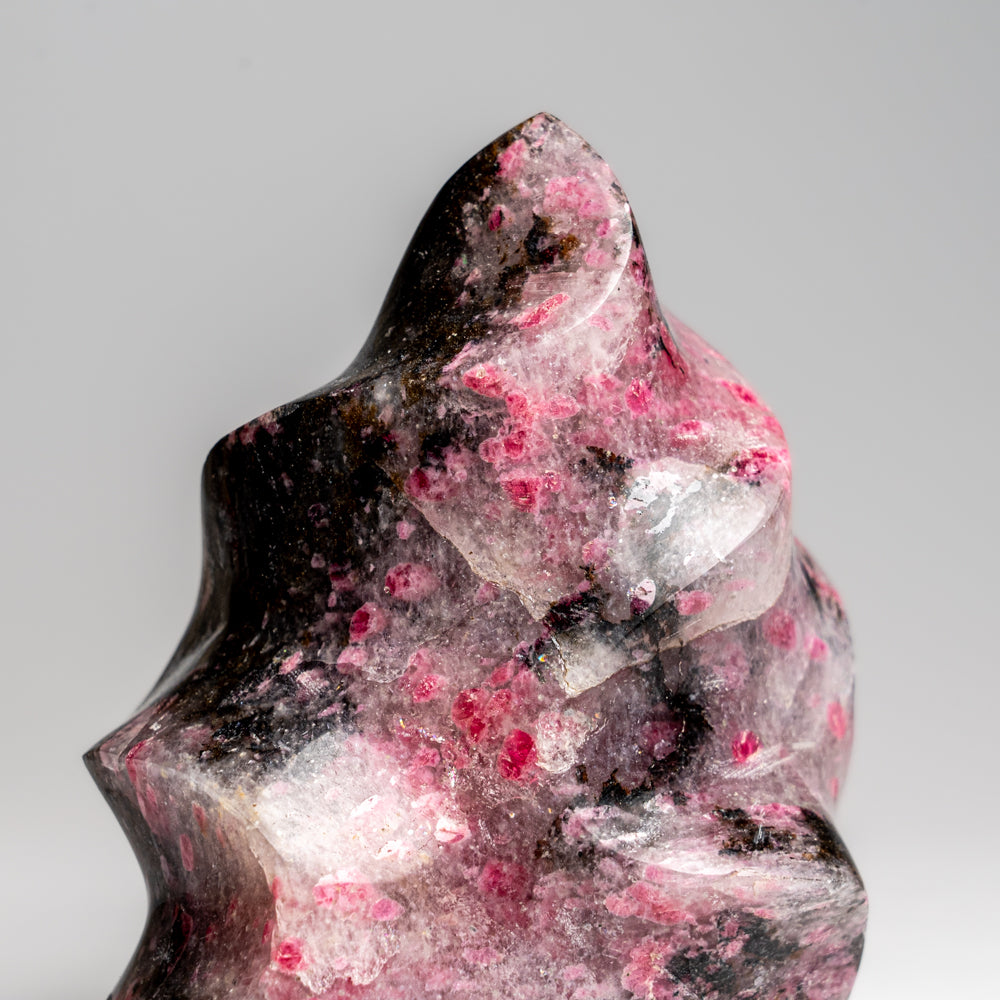 Polished Imperial Rhodonite Flame Freeform from Madagascar (1.4 lbs)