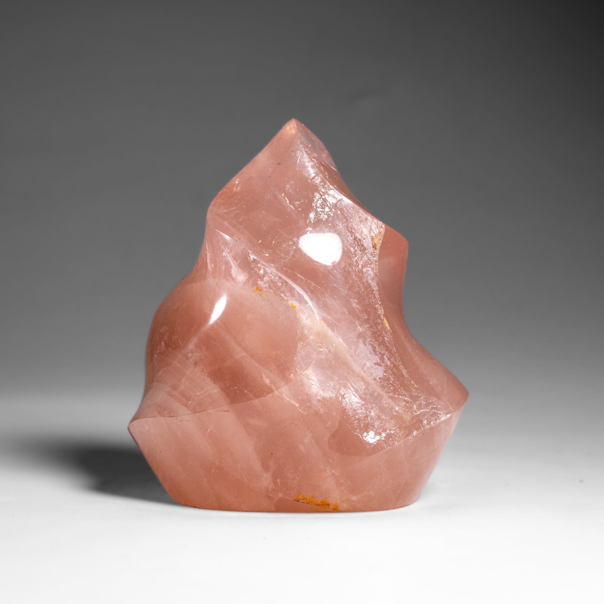 Polished Rose Quartz Flame Freeform From Brazil (1.5 lbs)